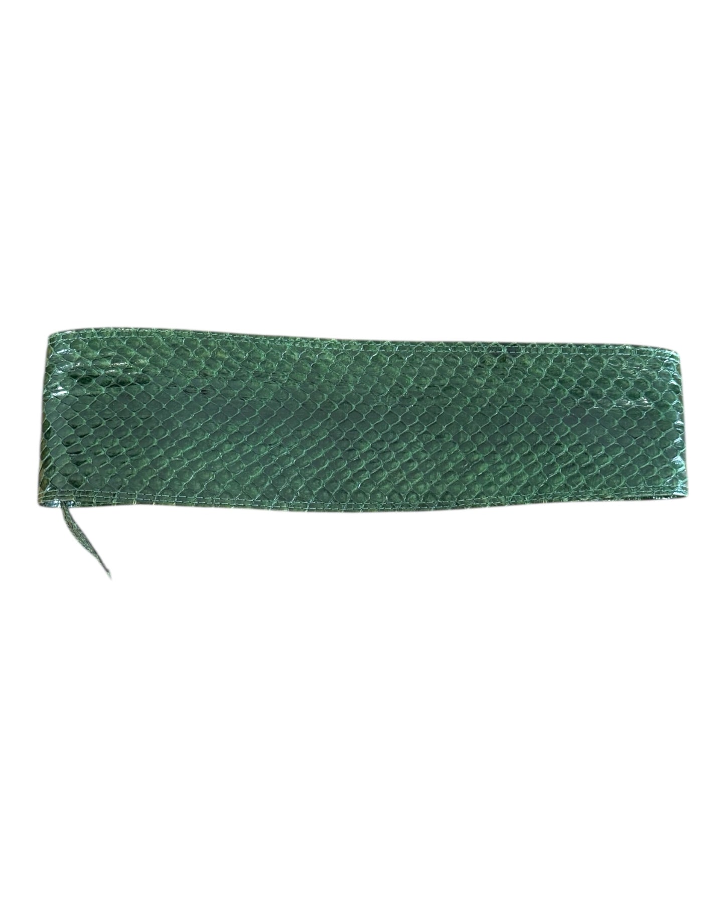 Vintage Green Snake Skin Waist Belt