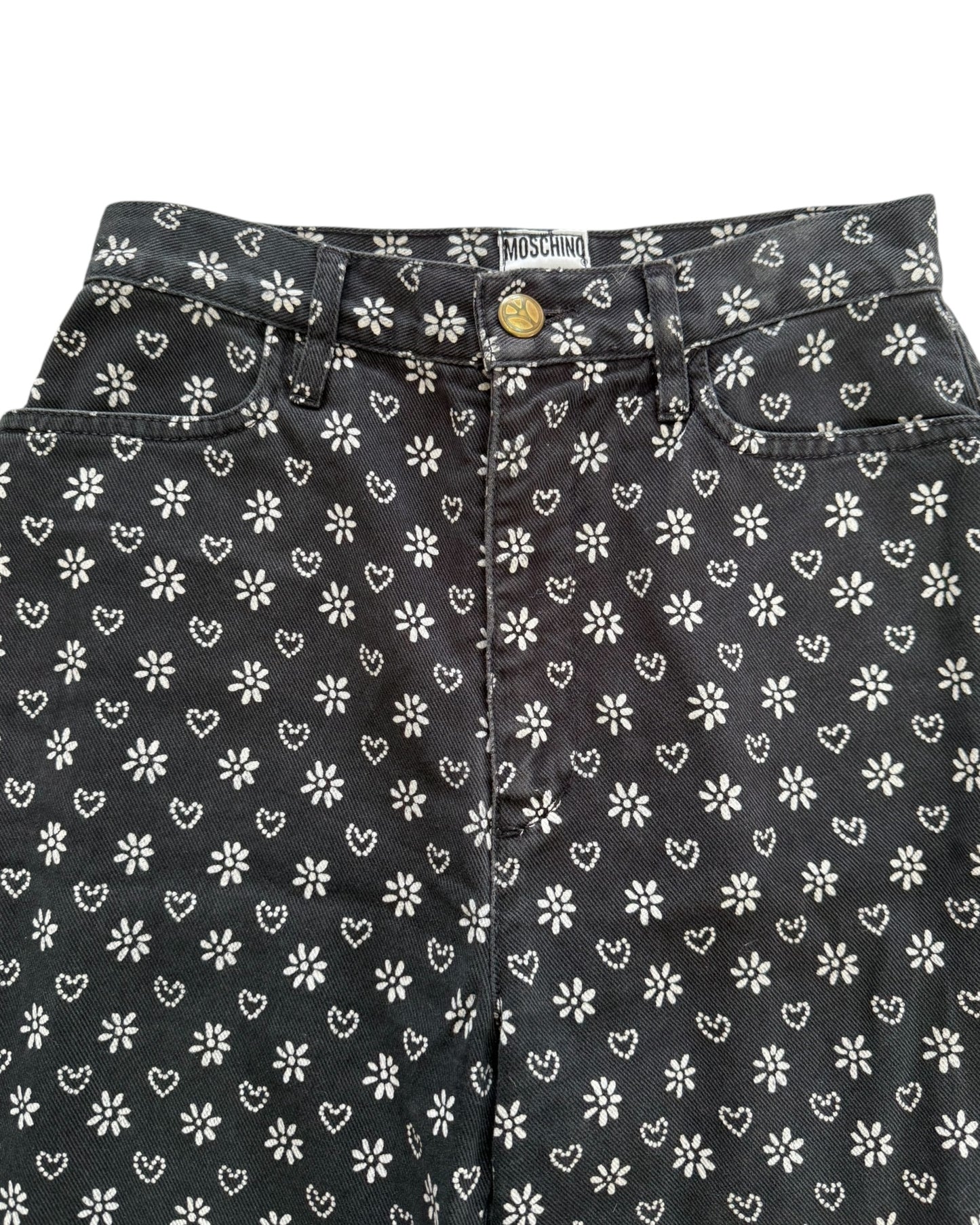 Vintage 1980s Moschino Graphic Print Jeans