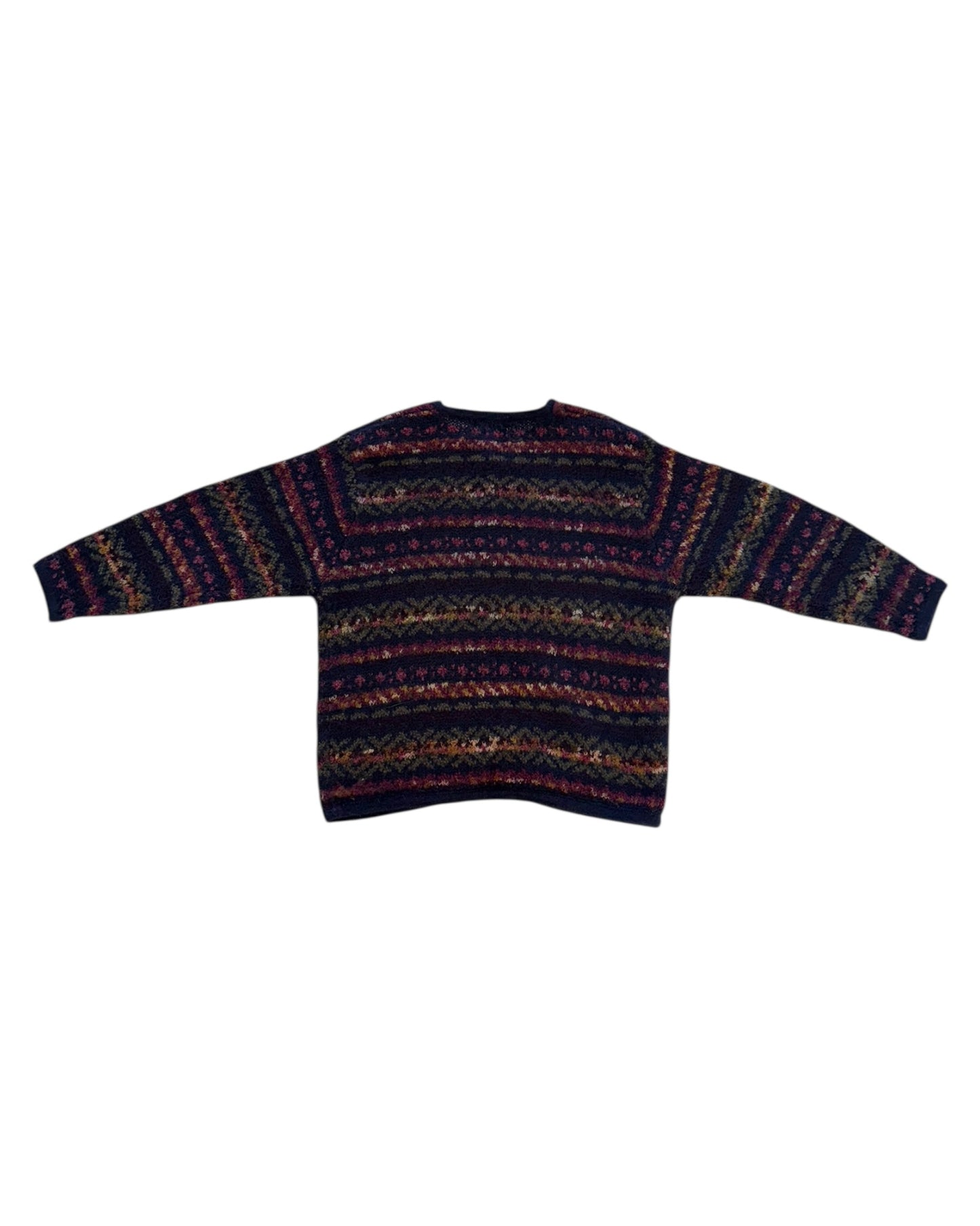 Vintage Navy and Purple Cardigan Sweater