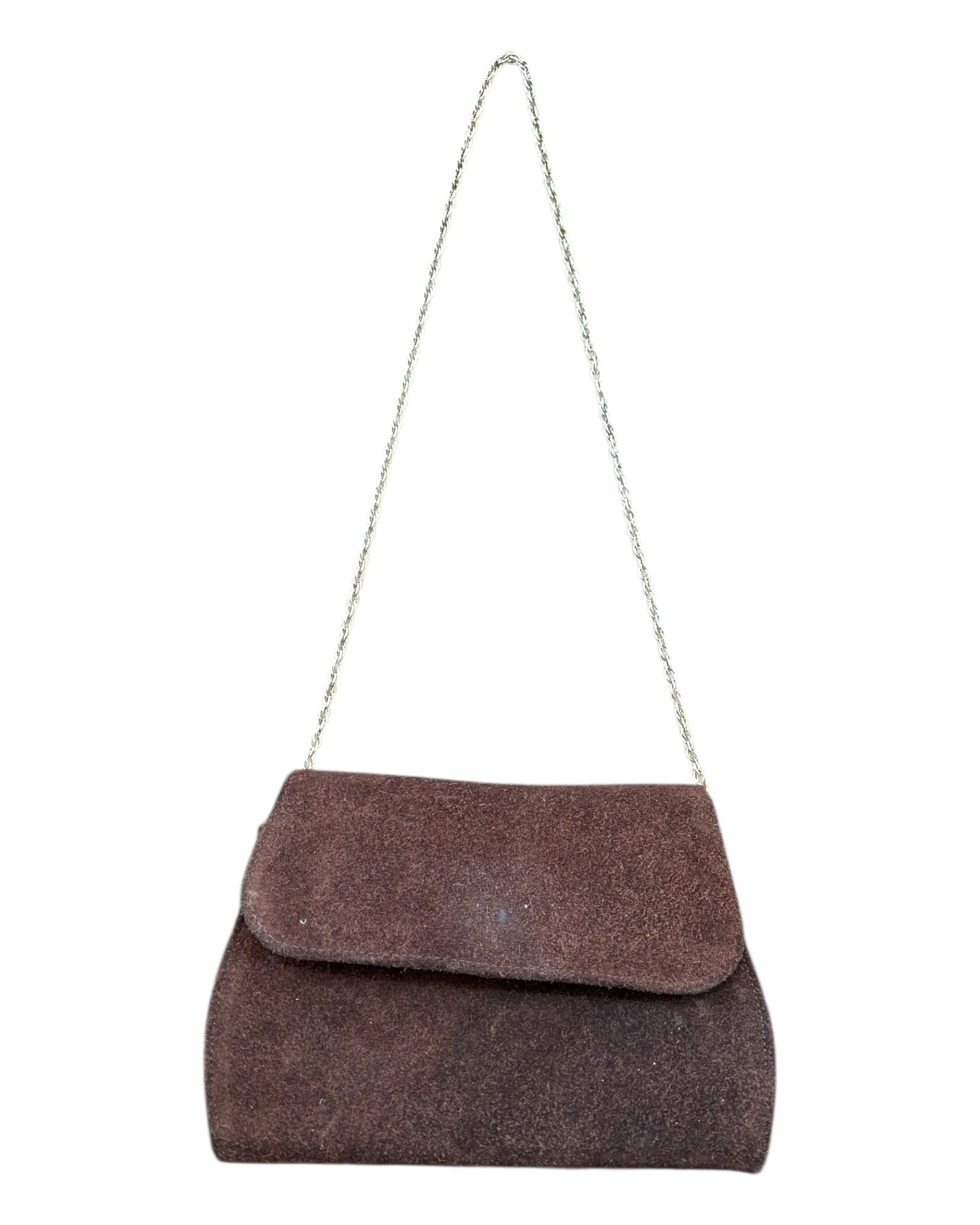 Vintage 1950s Brown Bag with Gold Chain