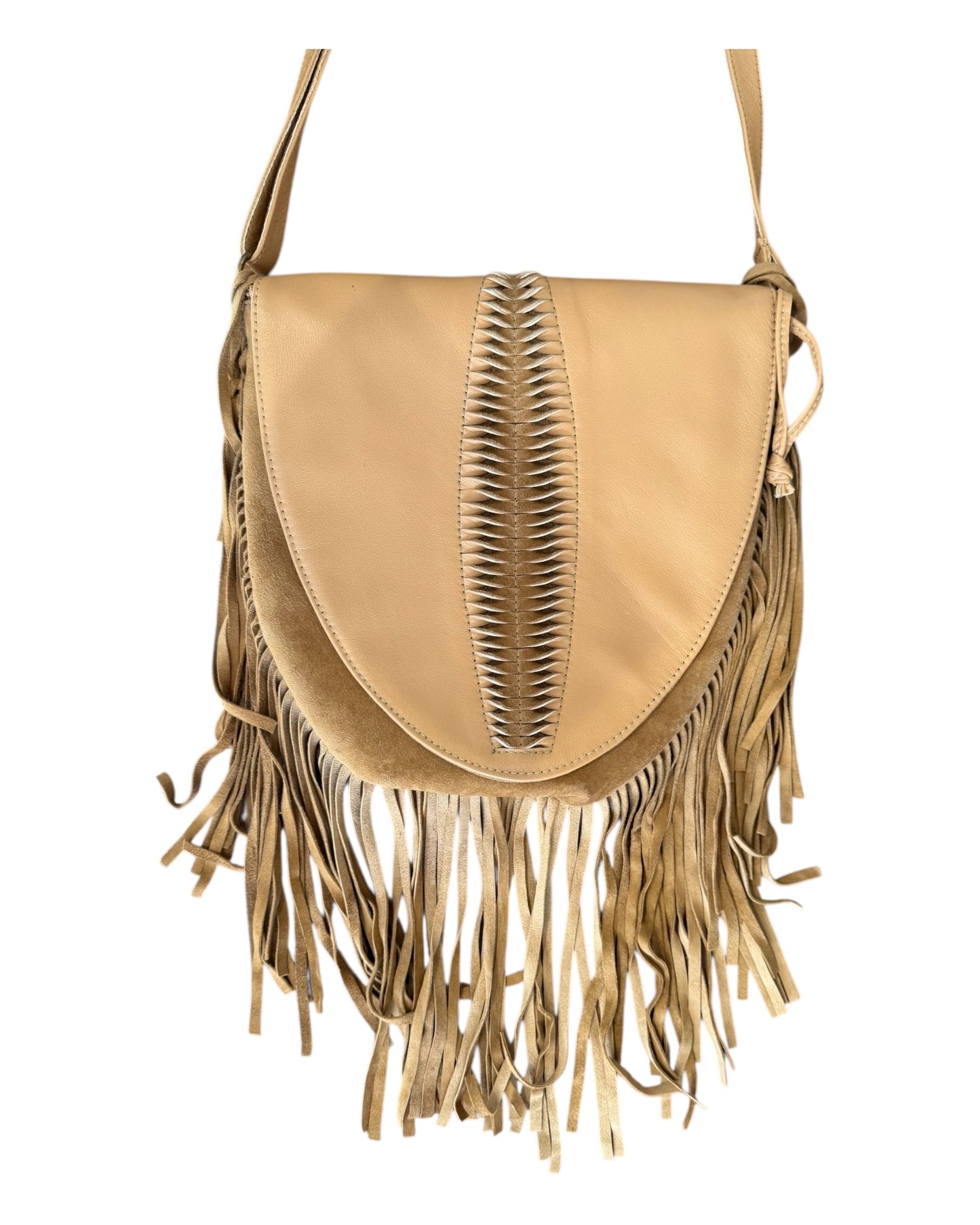 Pre-Loved Lilla Lane Suede and Leather Fringe Bag