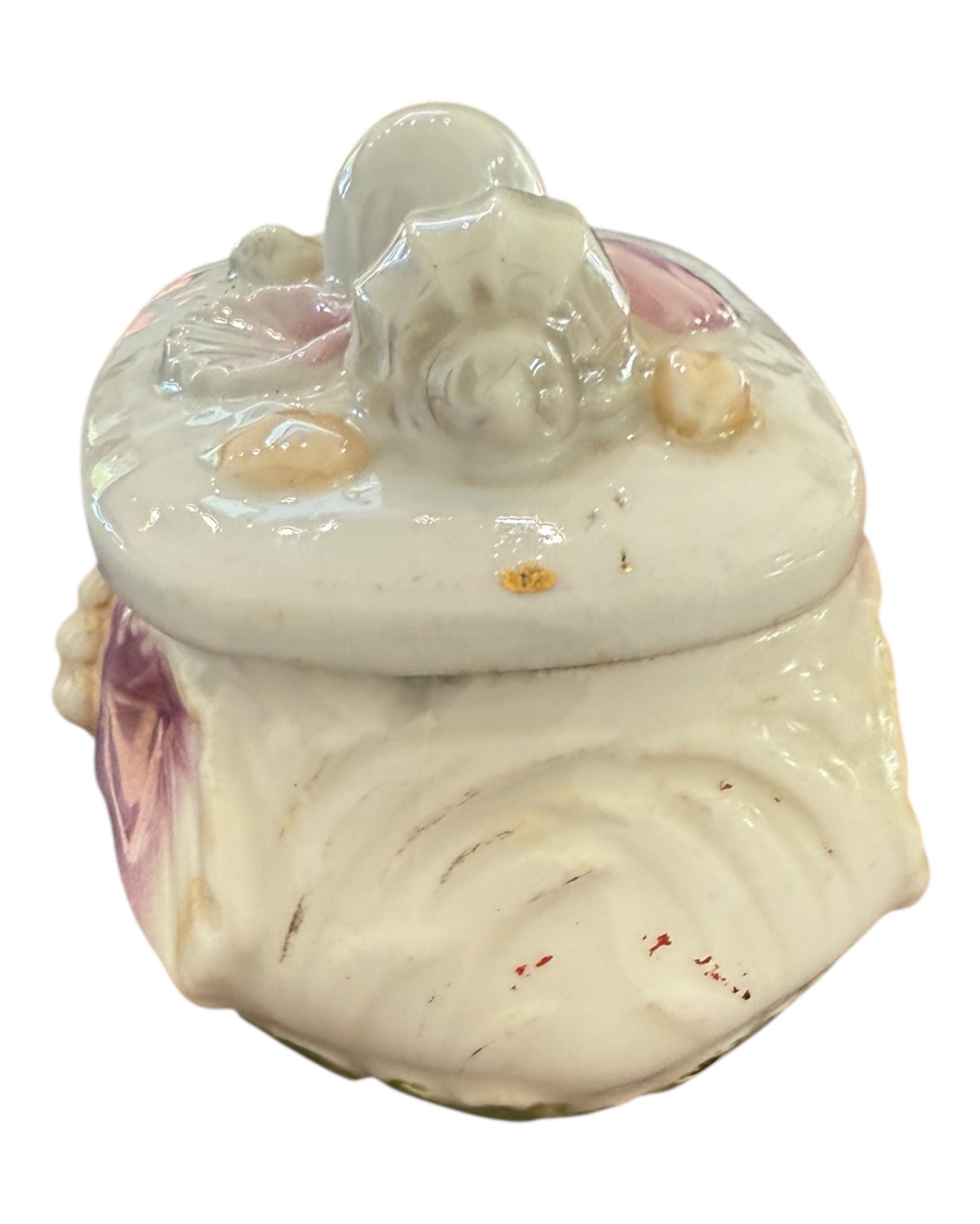 Vintage Porcelain Shell Small Trinket Box