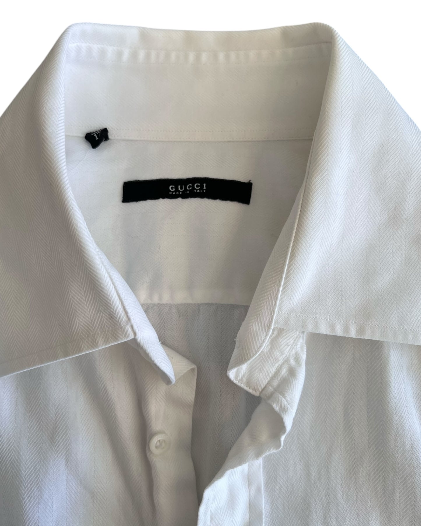 Vintage Gucci White Button-Up Top