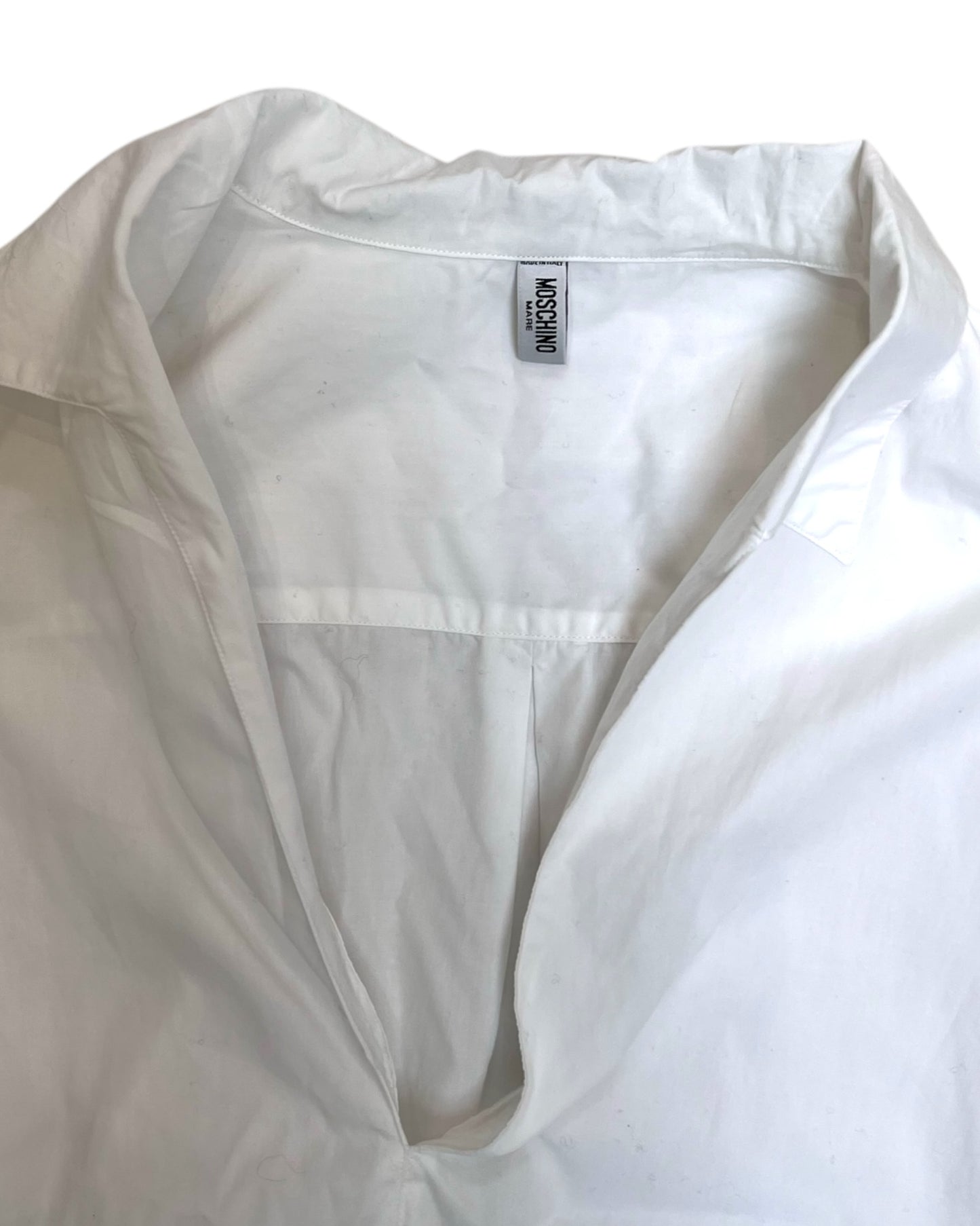 Vintage 2000s Moschino White Cotton Tunic Blouse
