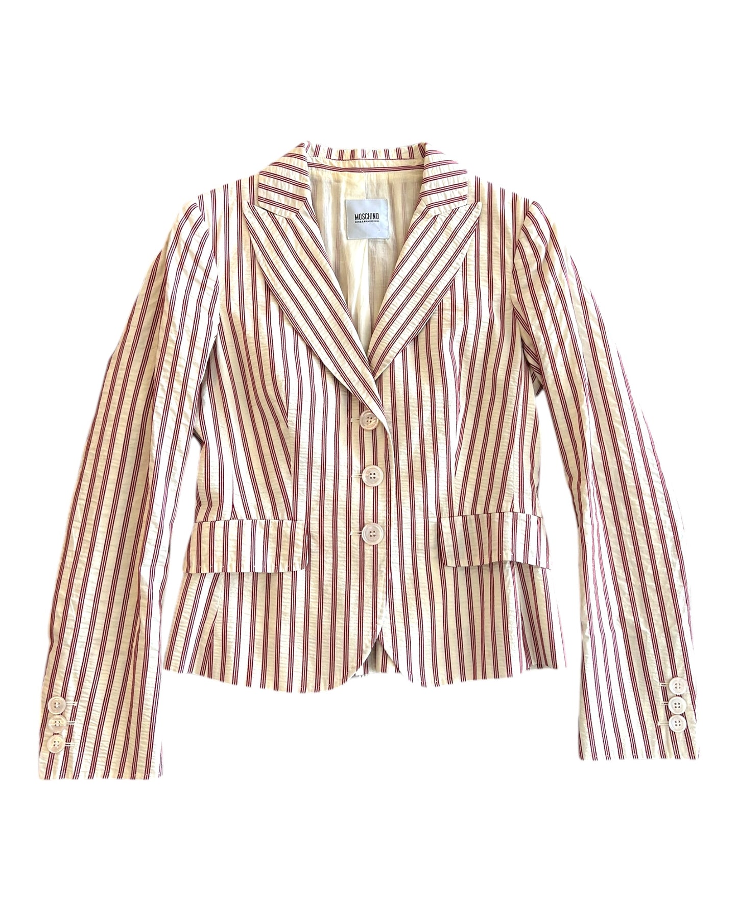 Vintage 2000s Moschino Red Stripe Blazer