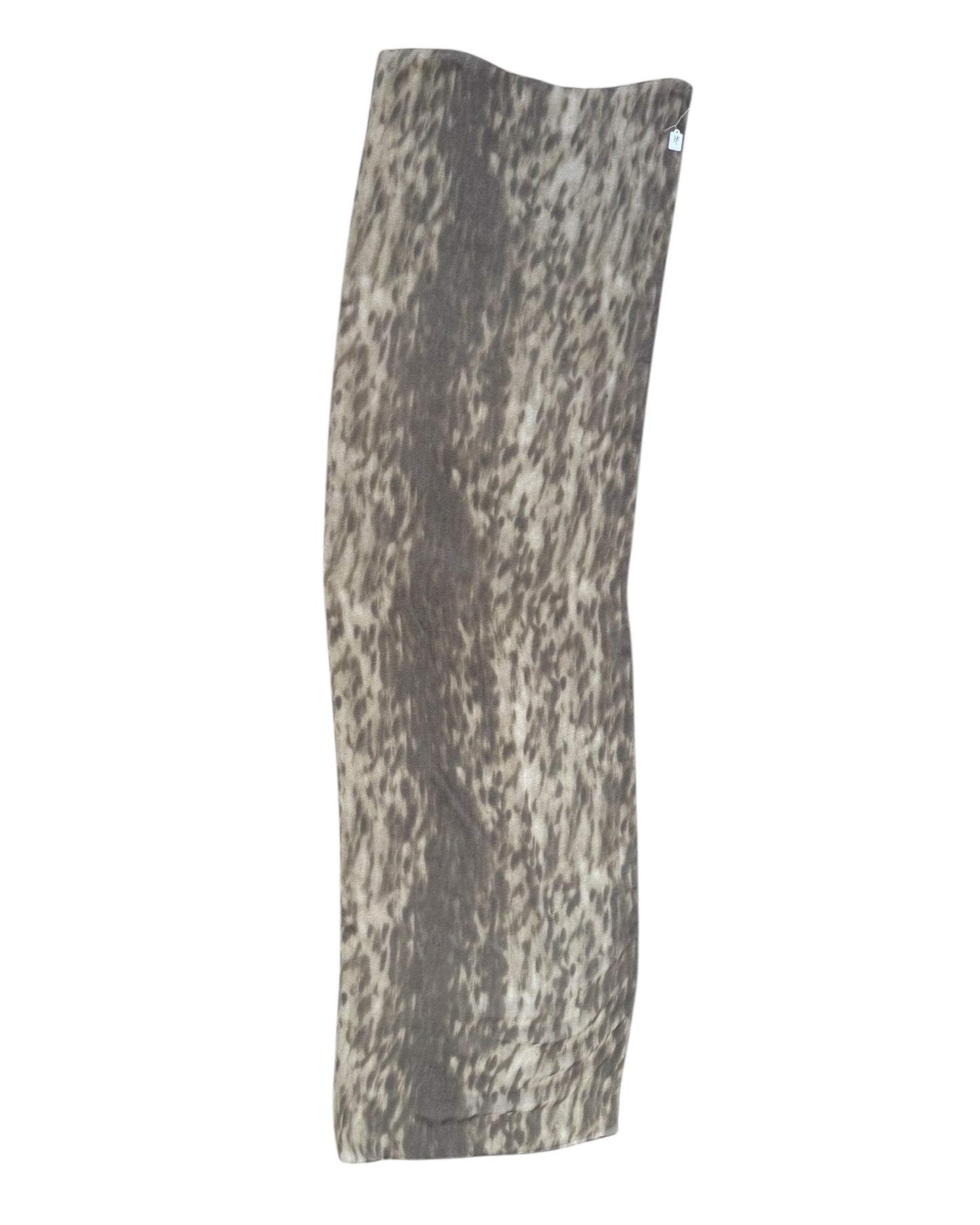 Vintage Sheer Leopard Print Silk Skinny Scarf