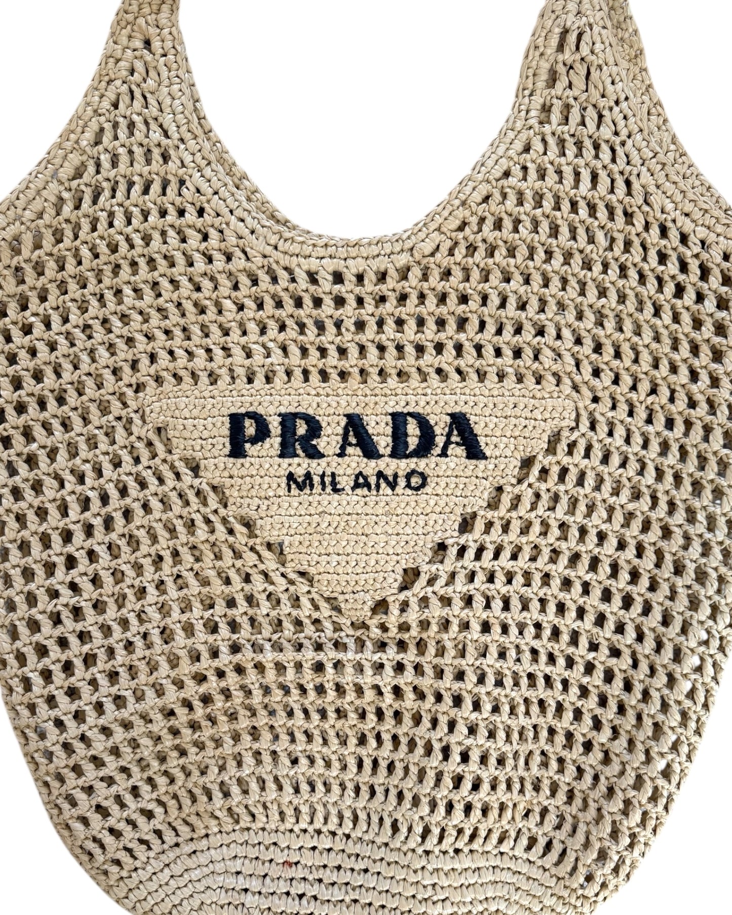 Pre-Loved Prada Raffia Hobo Bag