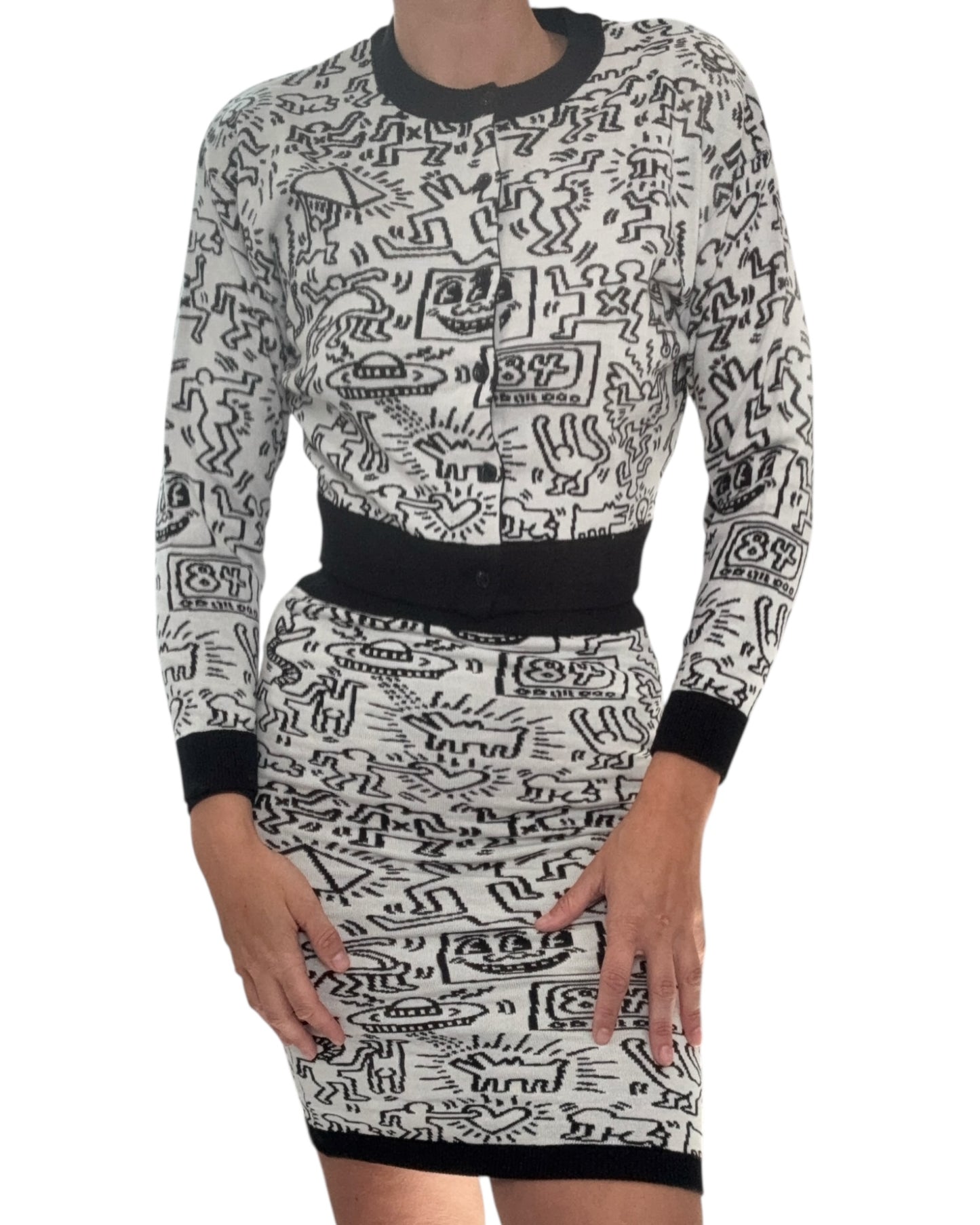 Pre-Loved Keith Haring X SLY Sweater Skirt Set