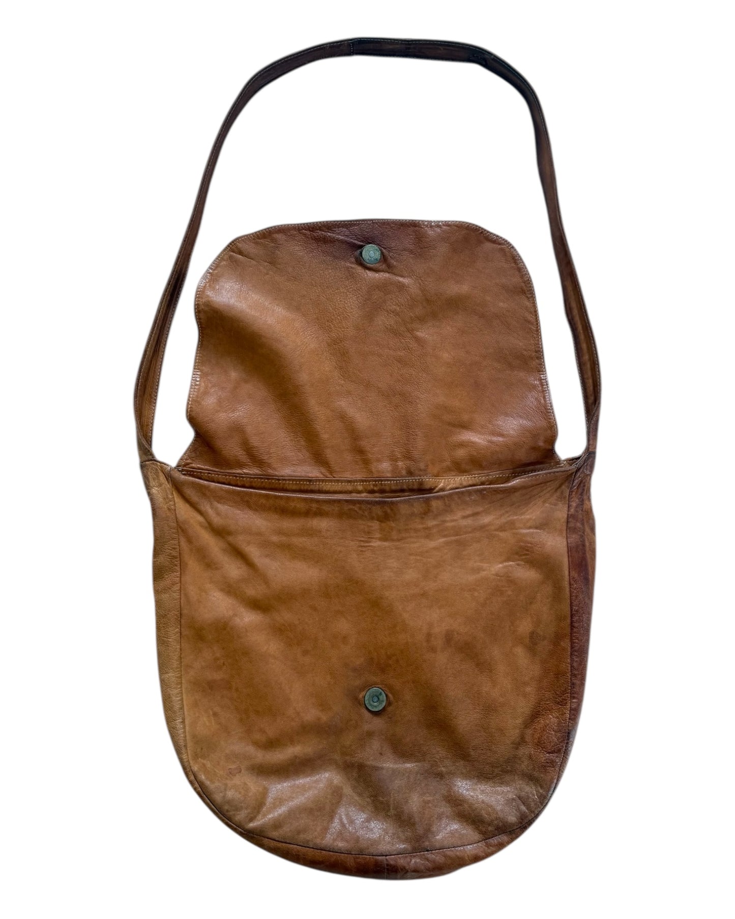 Vintage Parisian Tan Lambskin Satchel Bag