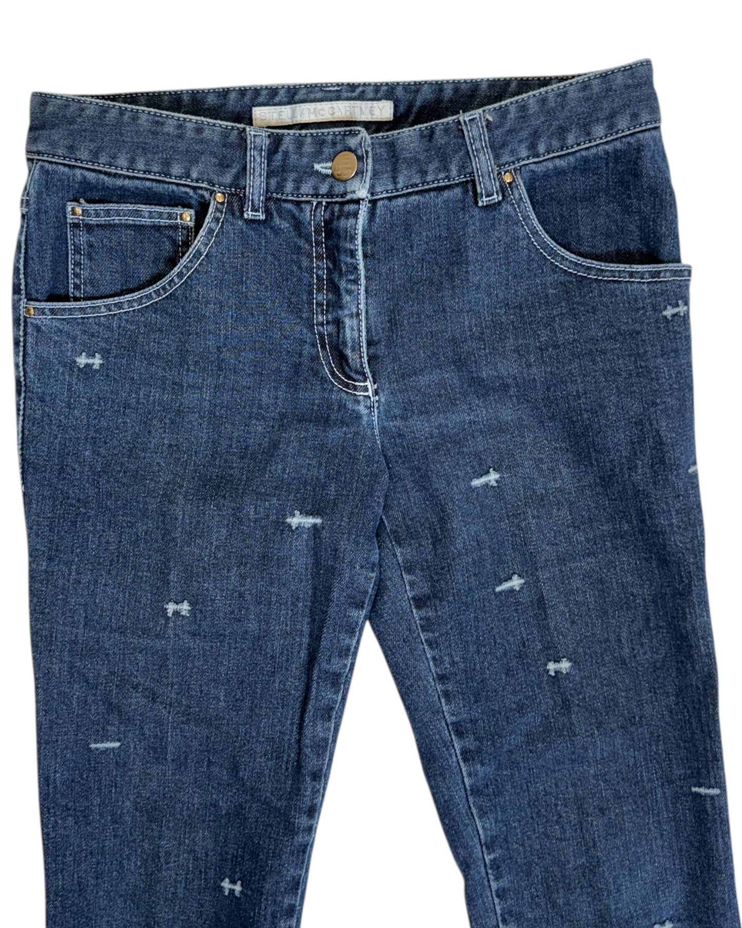Vintage Stella McCartney Embroidered Skinny Jeans