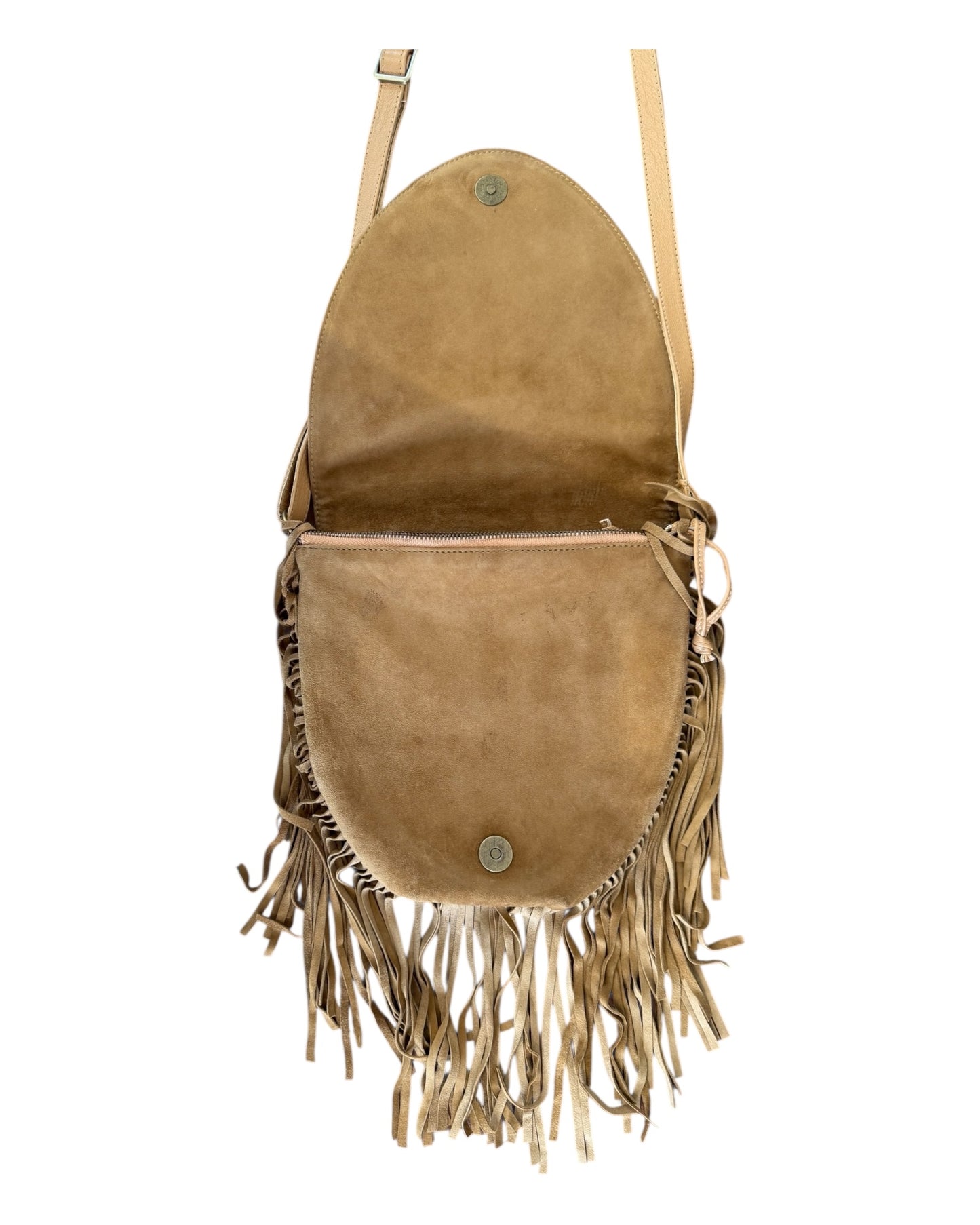 Pre-Loved Lilla Lane Suede and Leather Fringe Bag