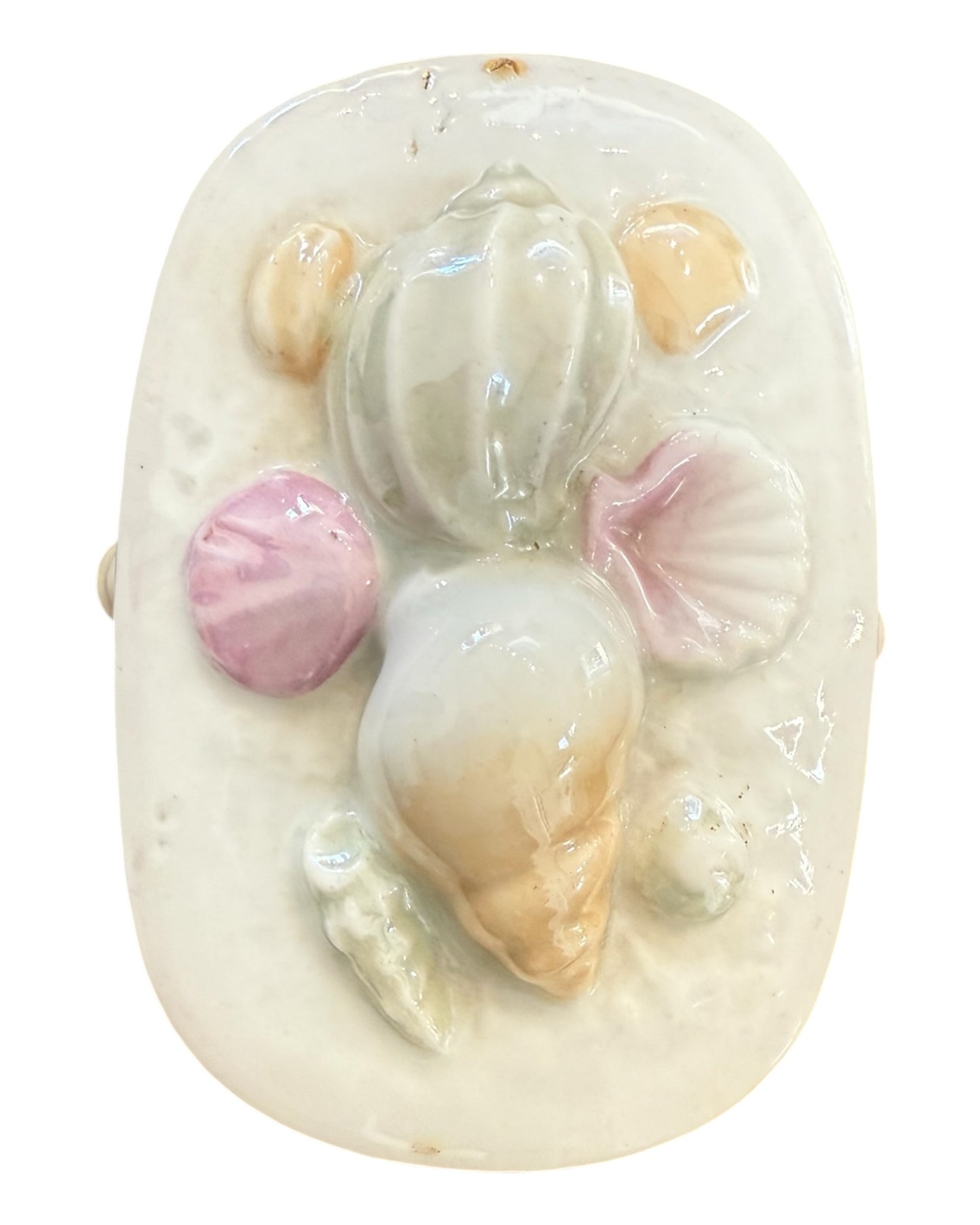 Vintage Porcelain Shell Small Trinket Box
