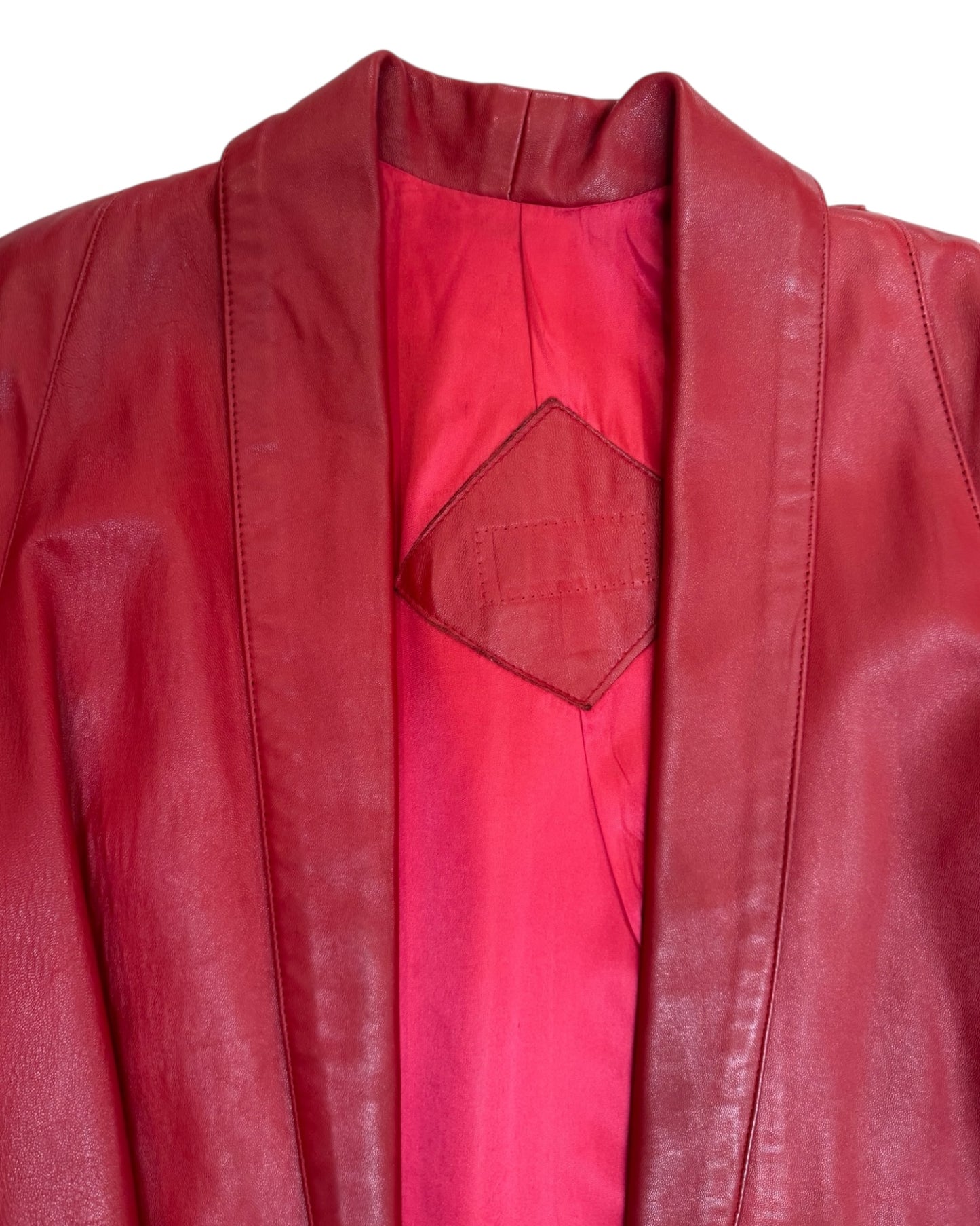 Vintage Red Leather Jacket