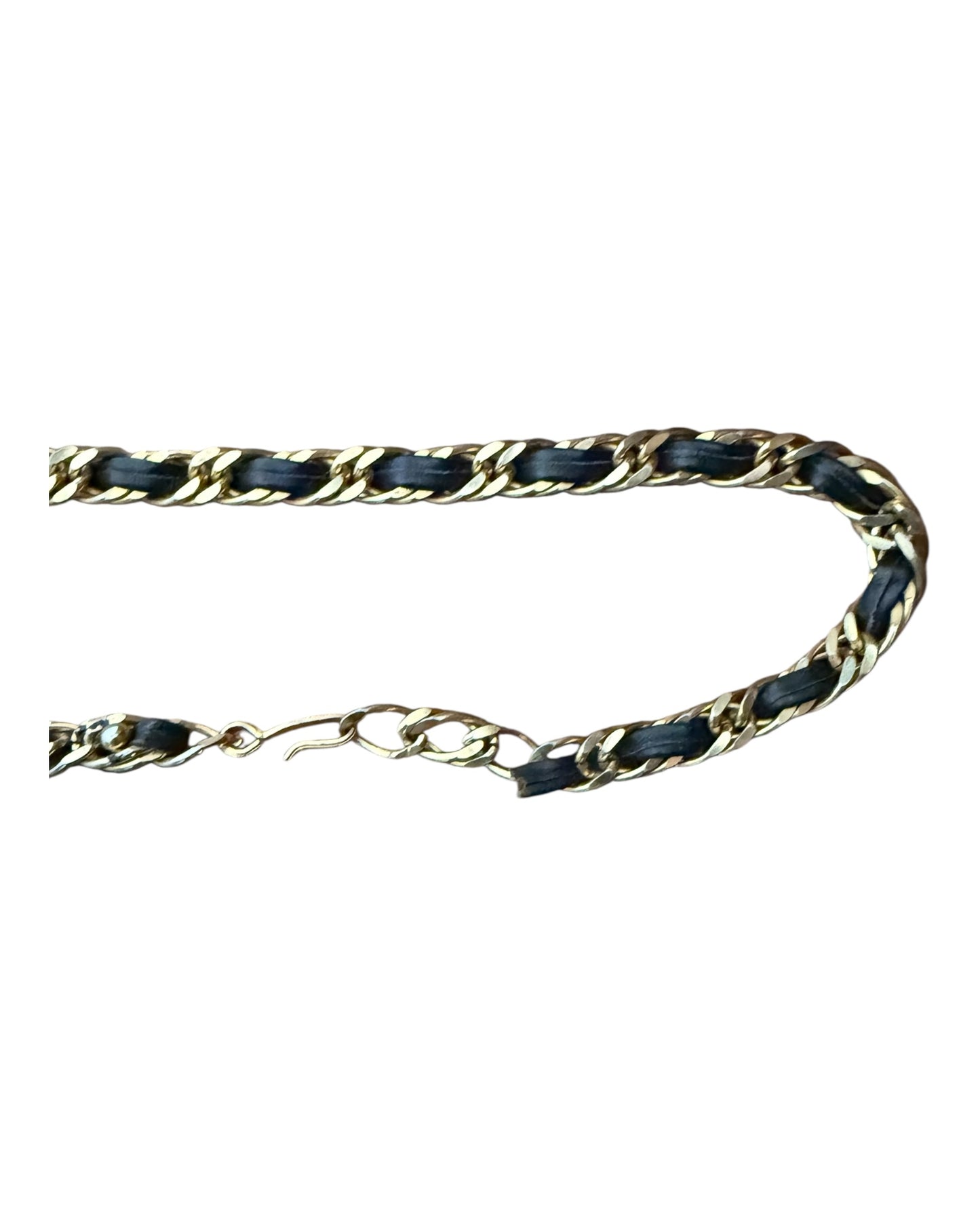 Vintage Black and Gold Metal Waist Chain Belt