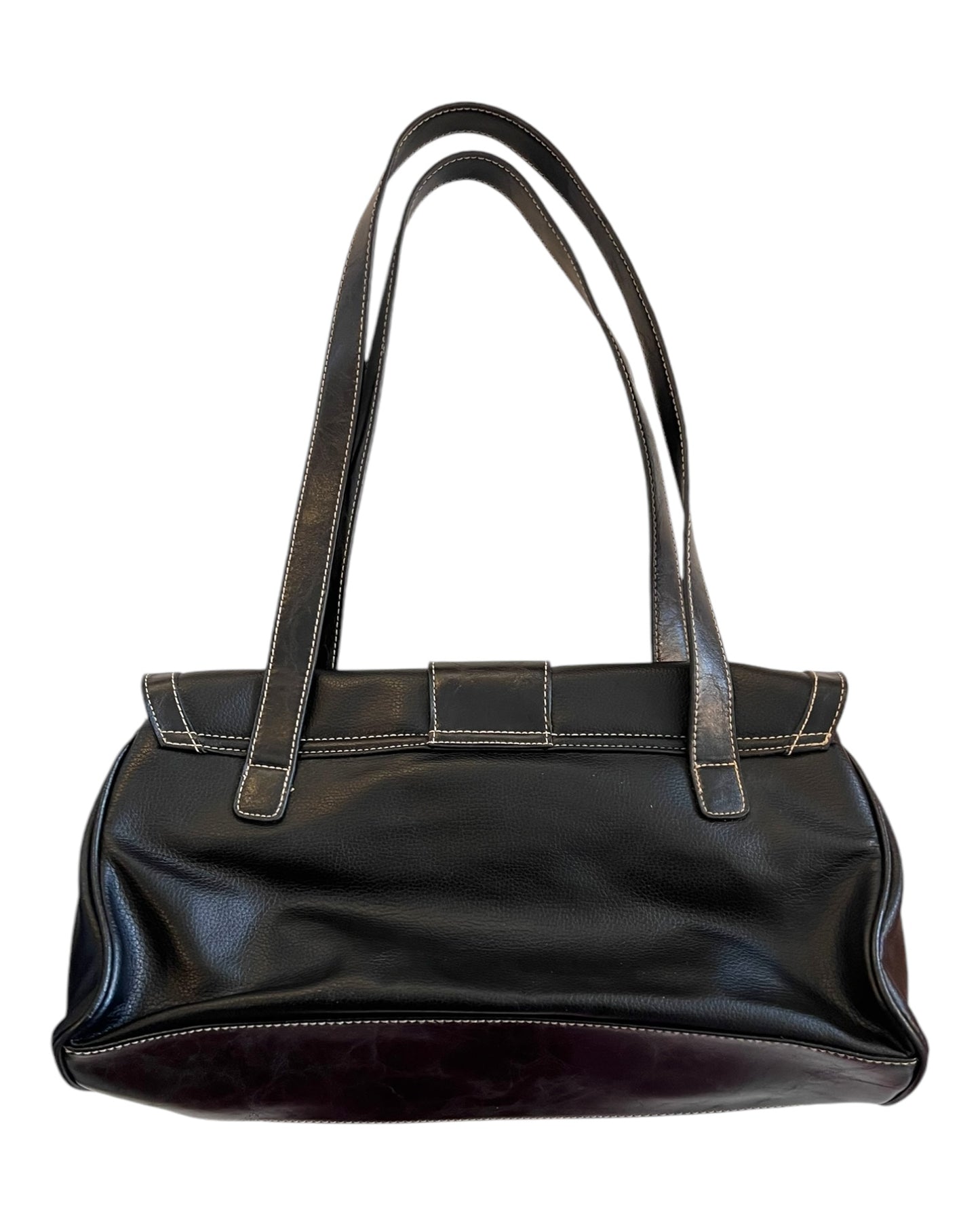 Vintage 2000s Black Leather Slouchy Bag