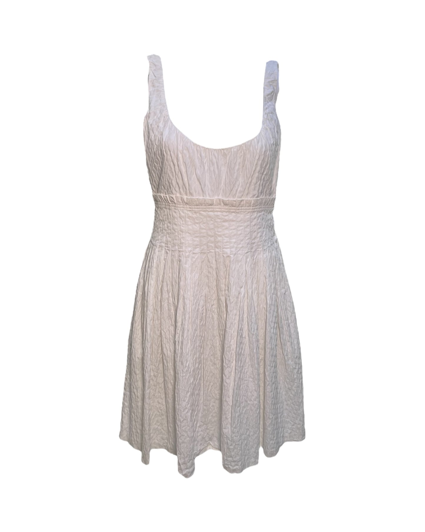 Vintage 2000s Moschino White Pleated Dress