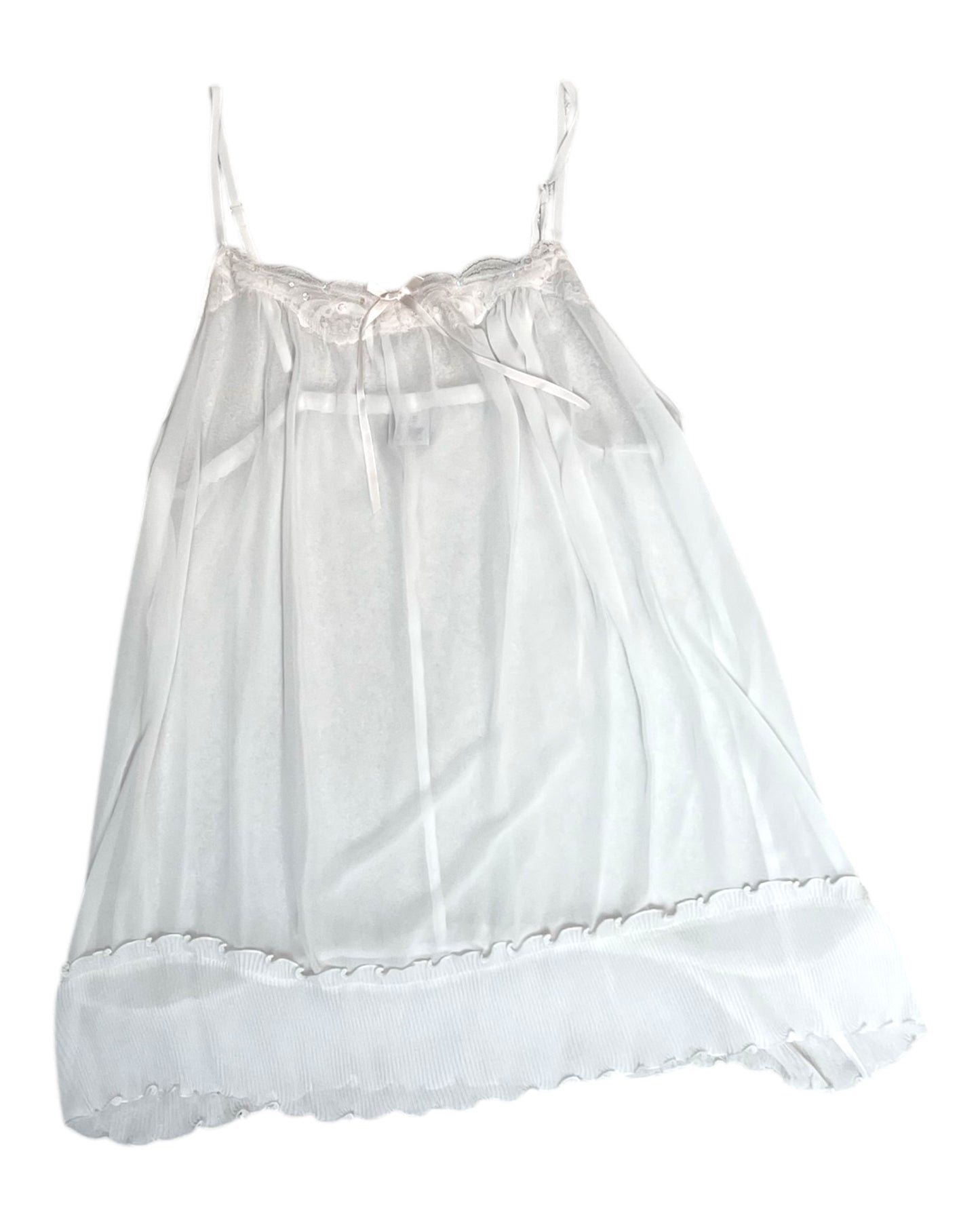 Vintage Sheer White Lingerie Dress