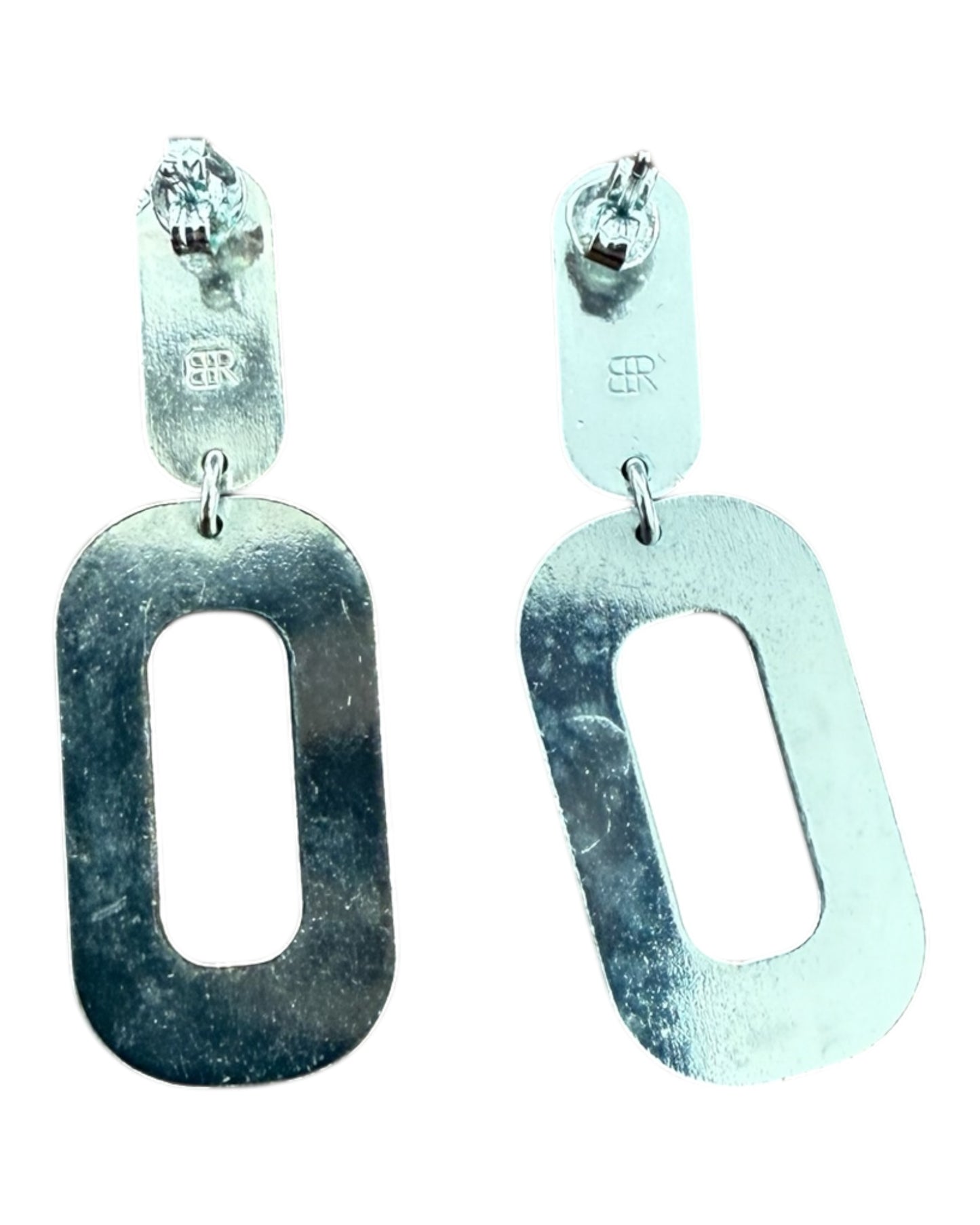 Vintage Silver Geometric Earrings