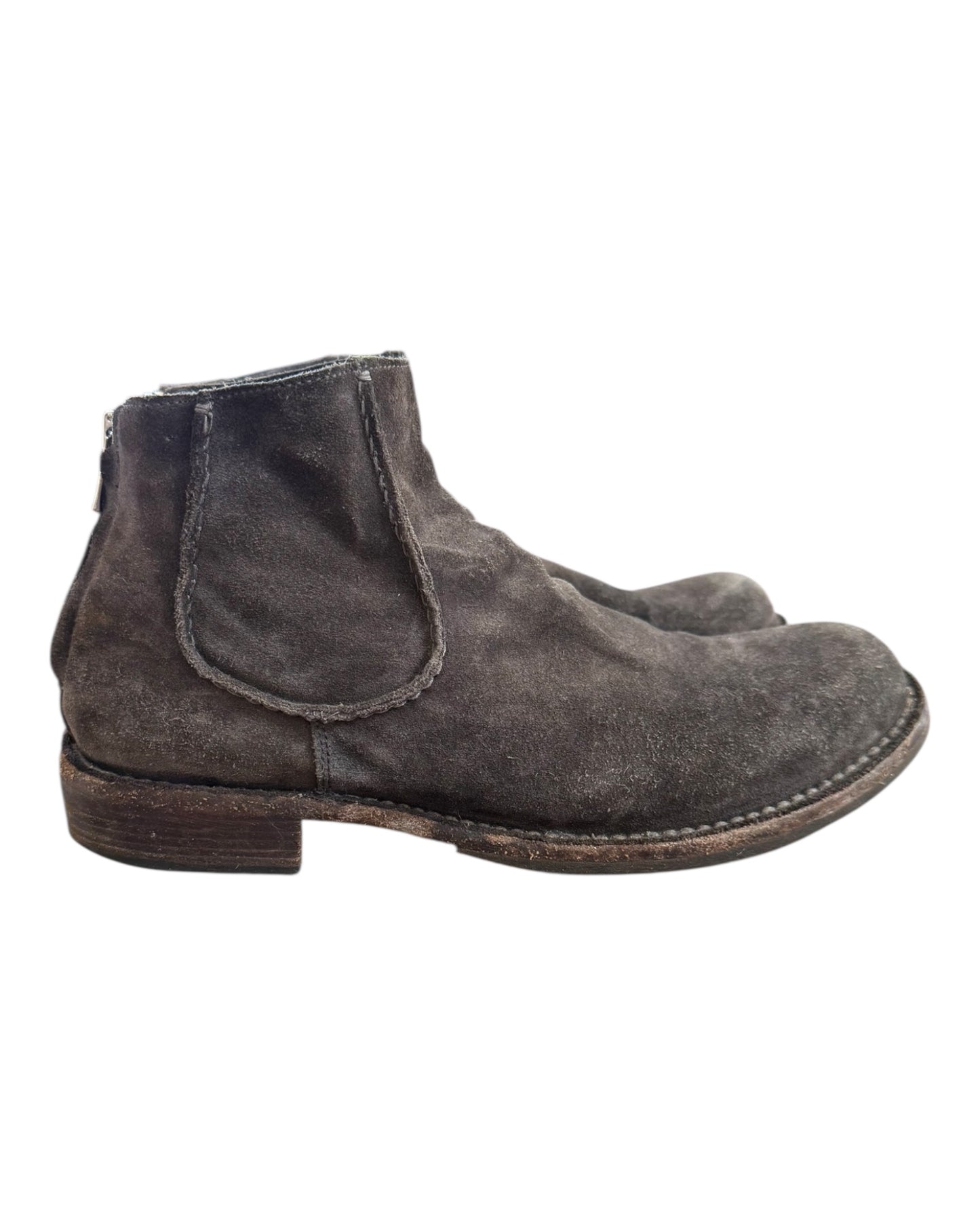 Pre-Loved Officine Creative Green Suede Ankle Boots
