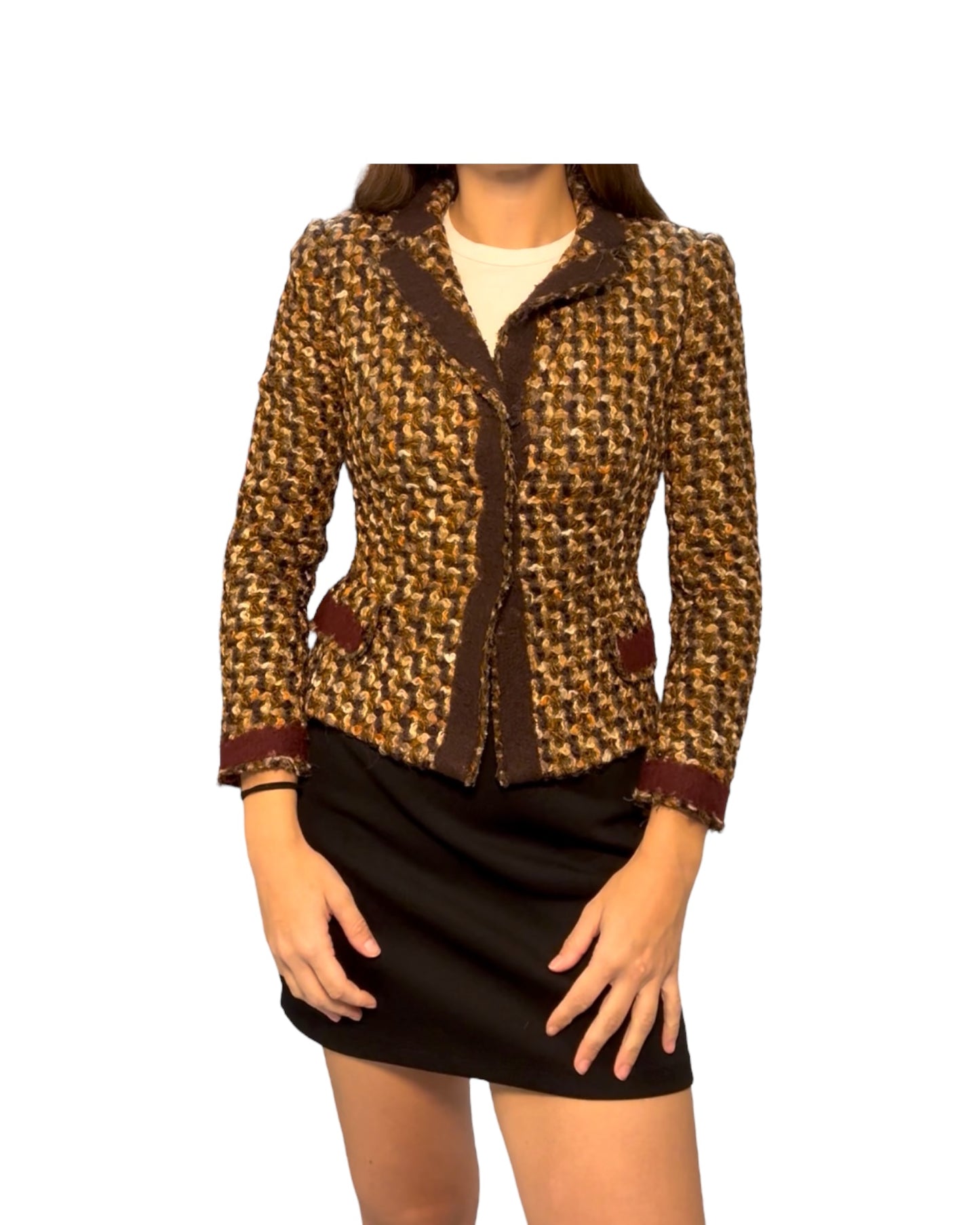 Vintage 2010 Prada Brown Wool Blazer