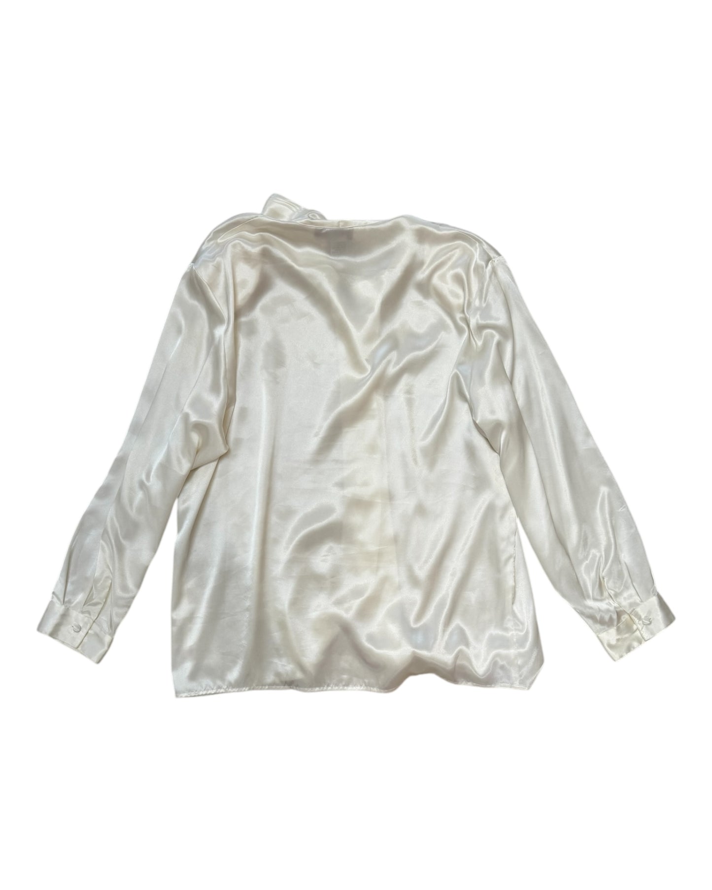 Vintage Silky Button-Up Blouses