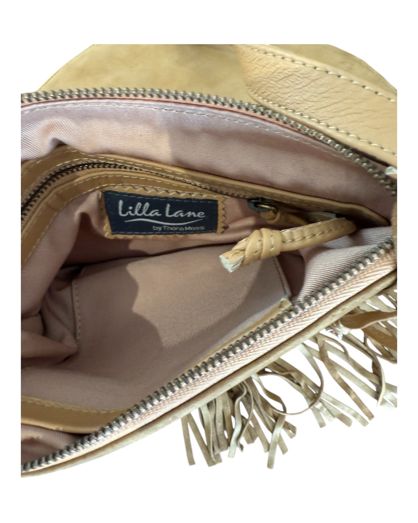 Pre-Loved Lilla Lane Suede and Leather Fringe Bag