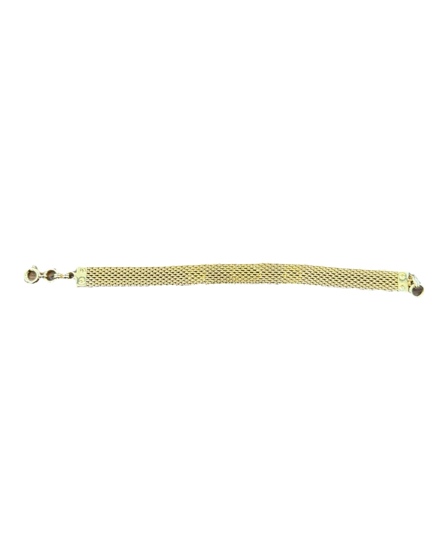Vintage Gold Bracelet with Green Stones