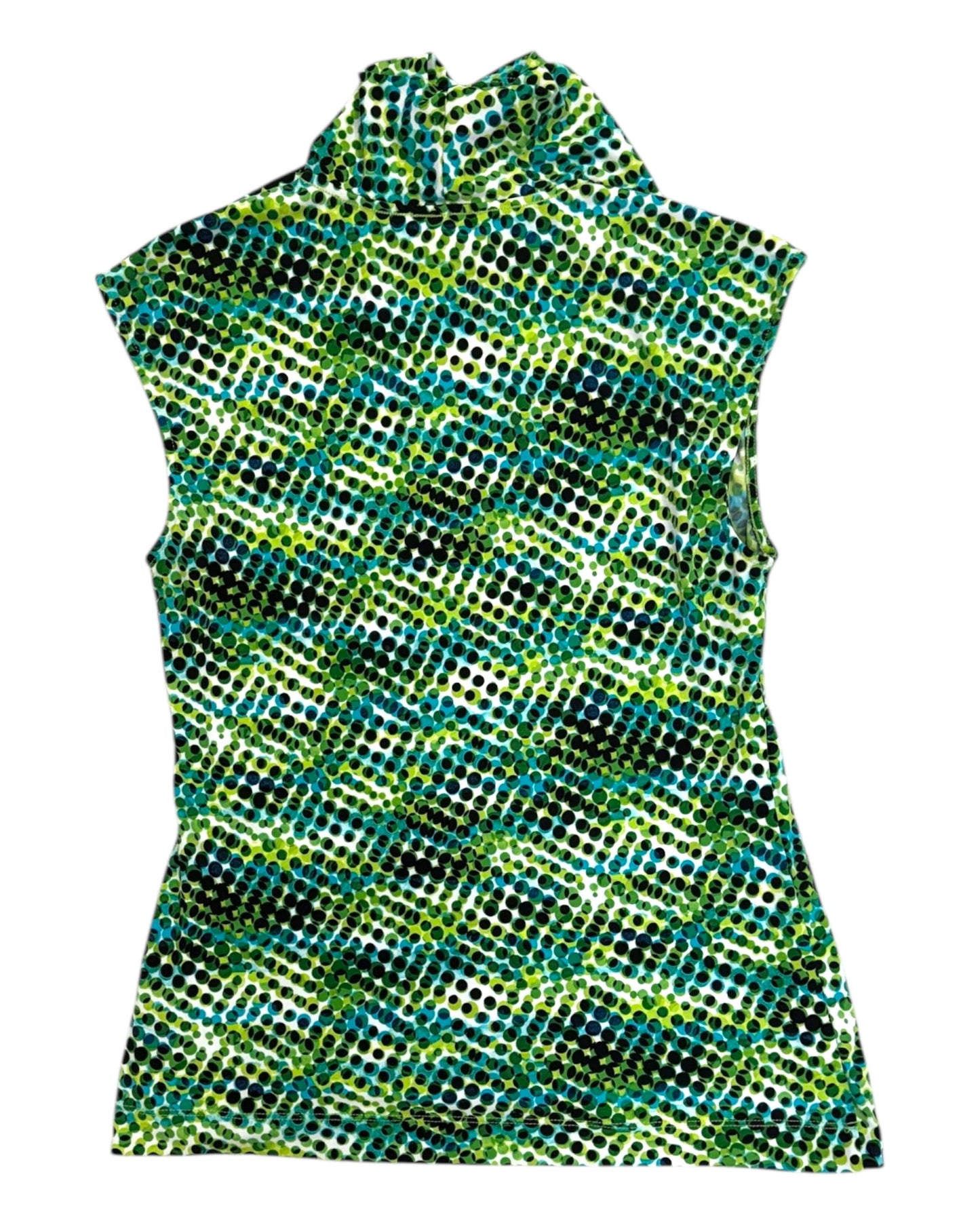 Vintage Y2K Green Polka-Dot Blouse