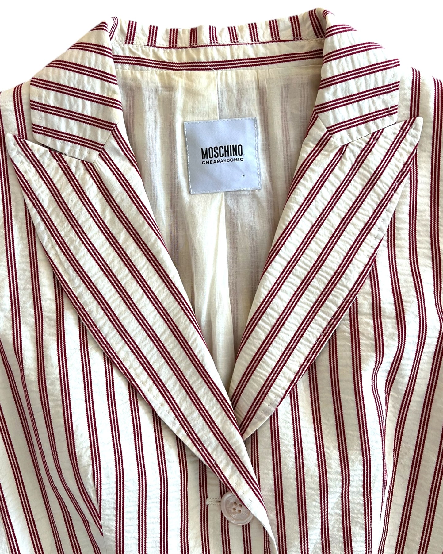 Vintage 2000s Moschino Red Stripe Blazer