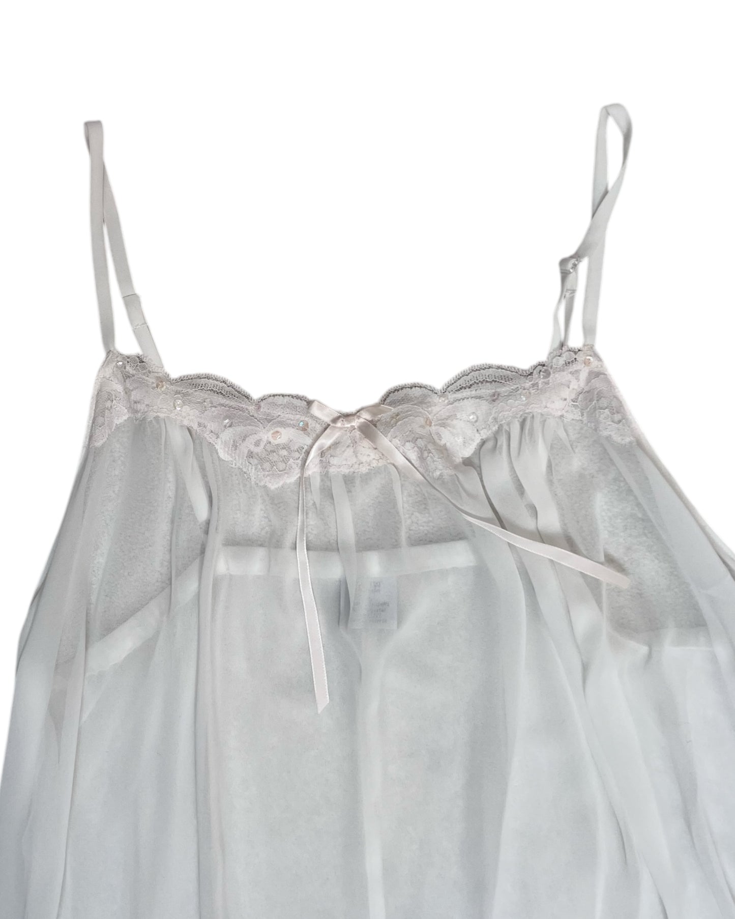 Vintage Sheer White Lingerie Dress