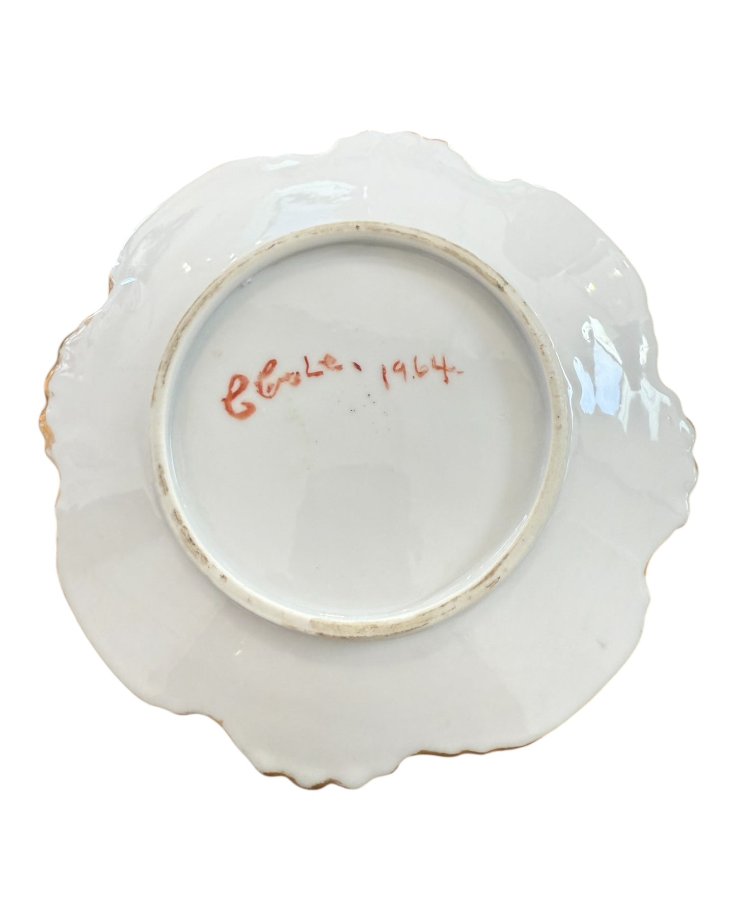 Vintage 1964 Hand Painted Candy Dish