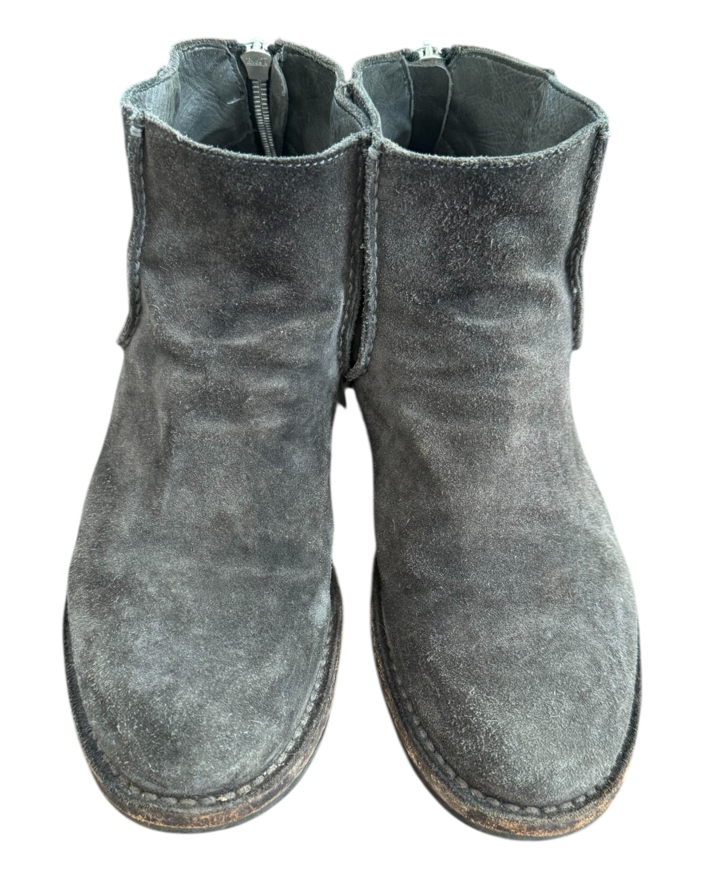 Pre-Loved Officine Creative Green Suede Ankle Boots