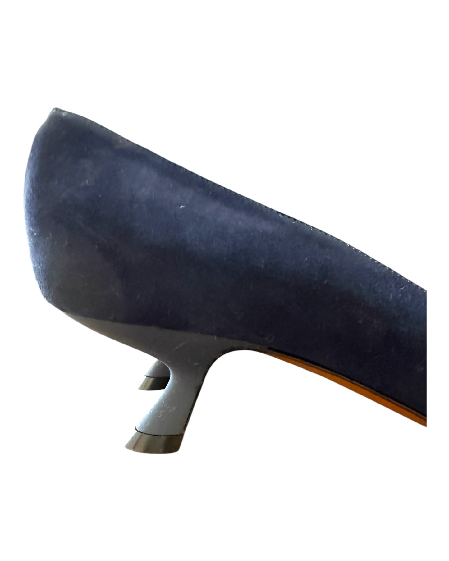 Pre-Loved Lafayette 148 Blue Suede Heels