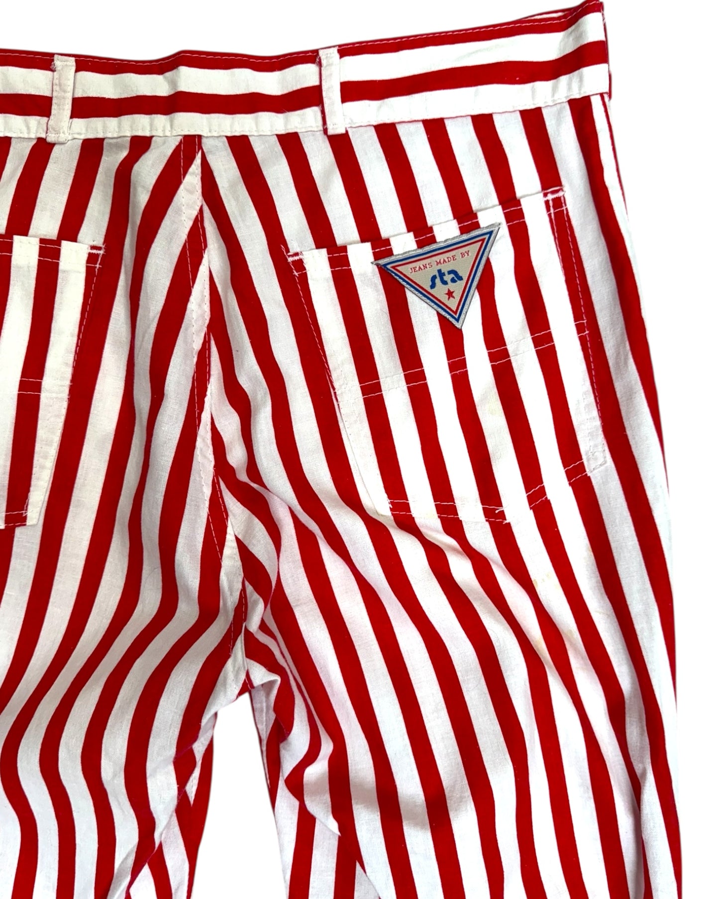 Vintage Red and White Stripe Jeans