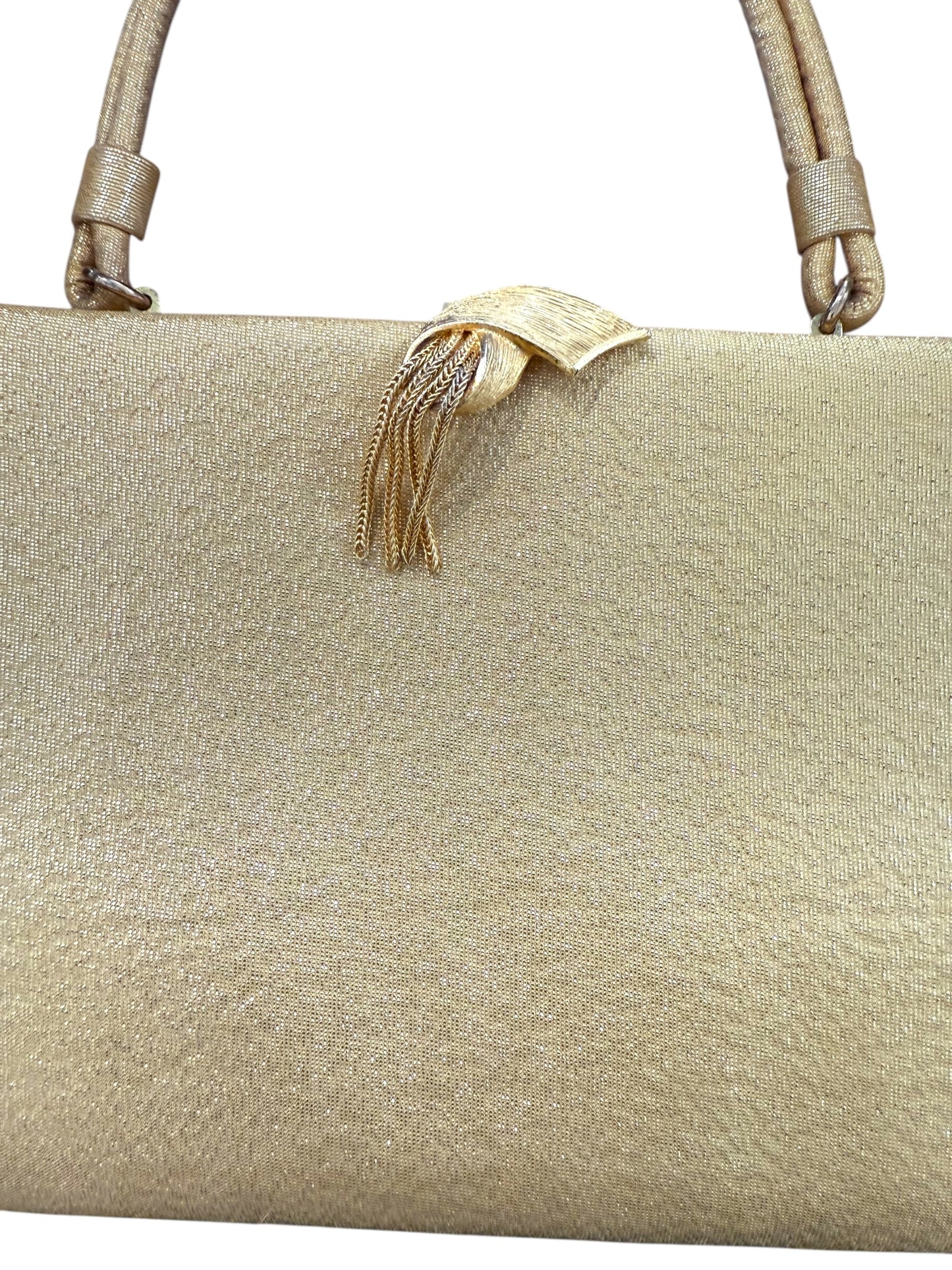 Vintage 1960s Gold Shimmer Clasp Purse