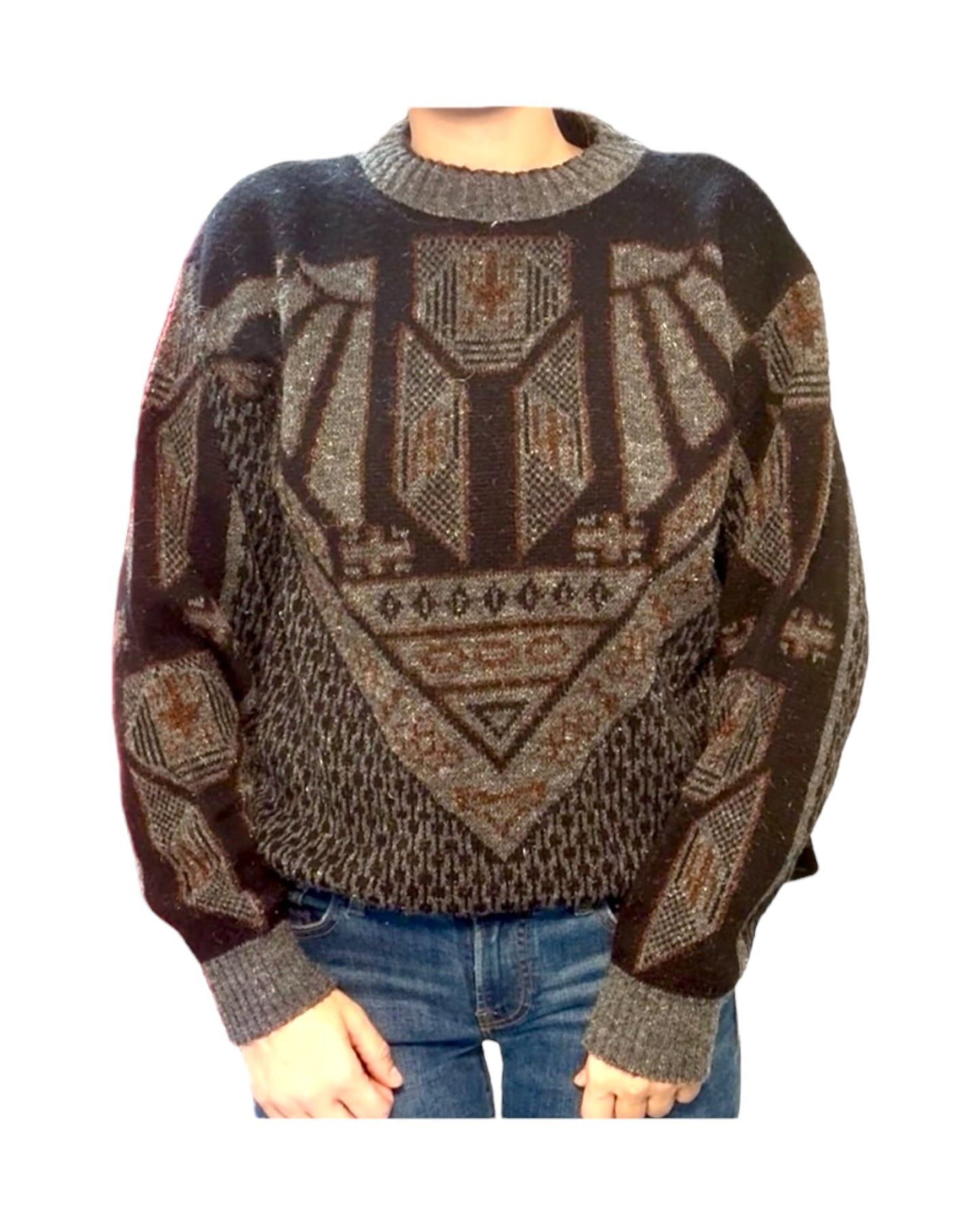Vintage Grey Shimmer Sweater