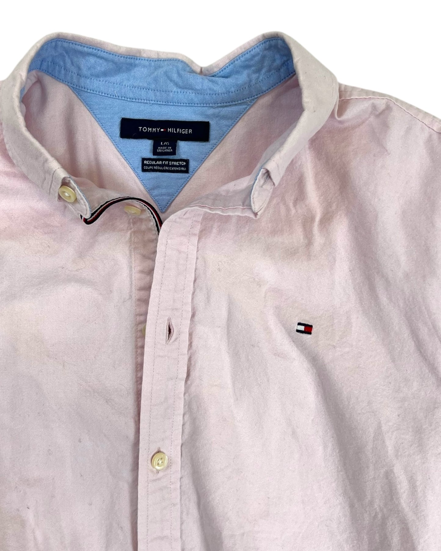 Pre-Loved Tommy Hilfiger Pale Pink Button-Up Top