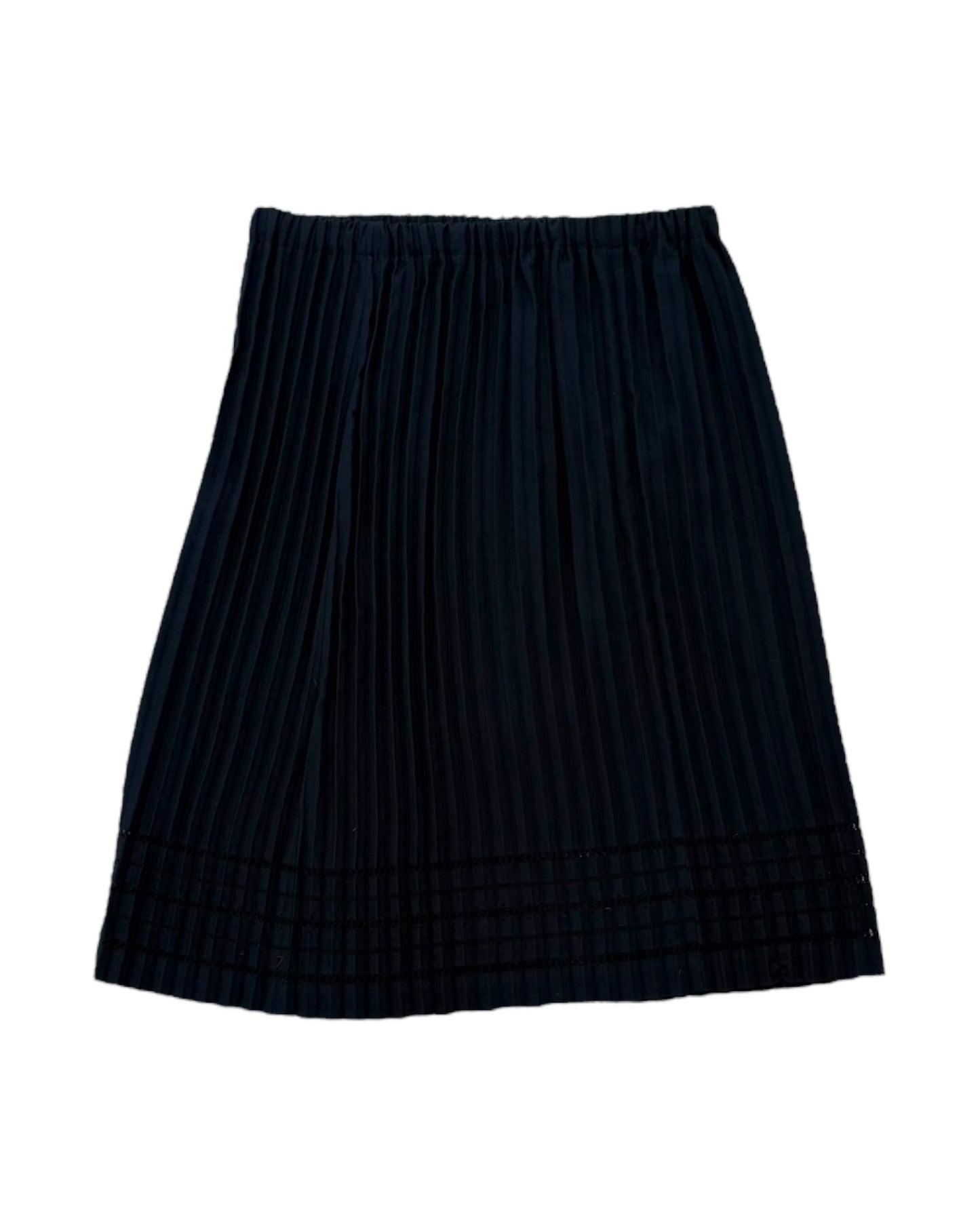 Vintage Pleats Please by Issey Miyake Black Cotton Skirt