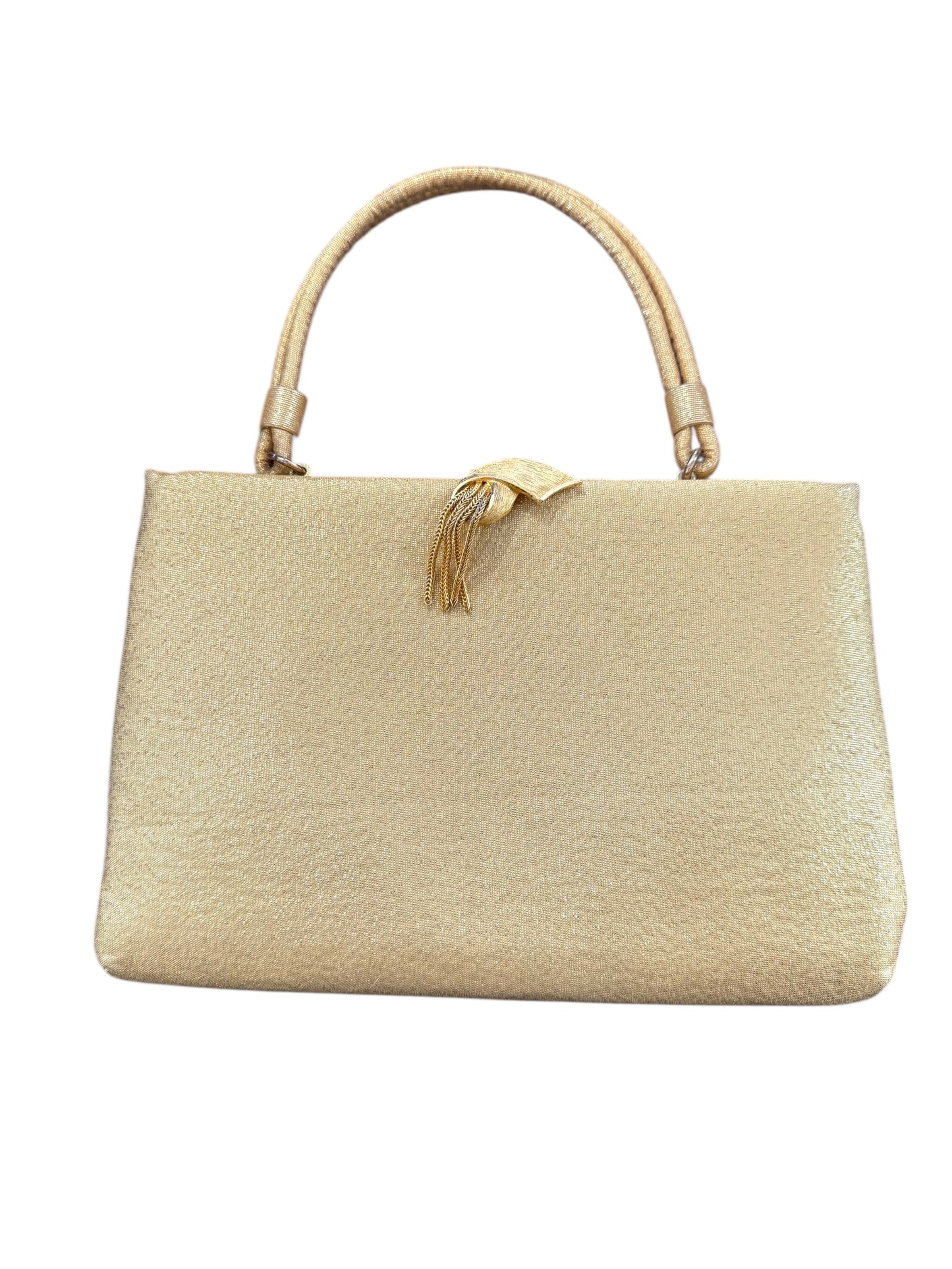 Vintage 1960s Gold Shimmer Clasp Purse