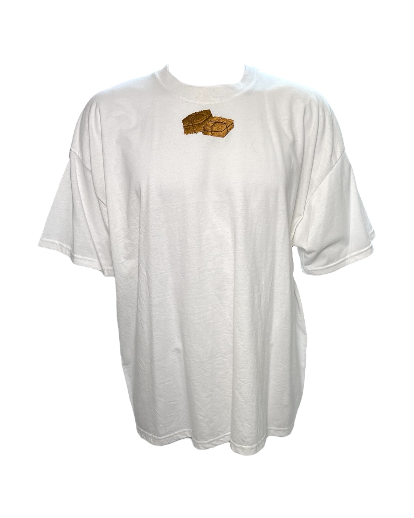 Pre-Loved Embroidered Hay Bales White Tee