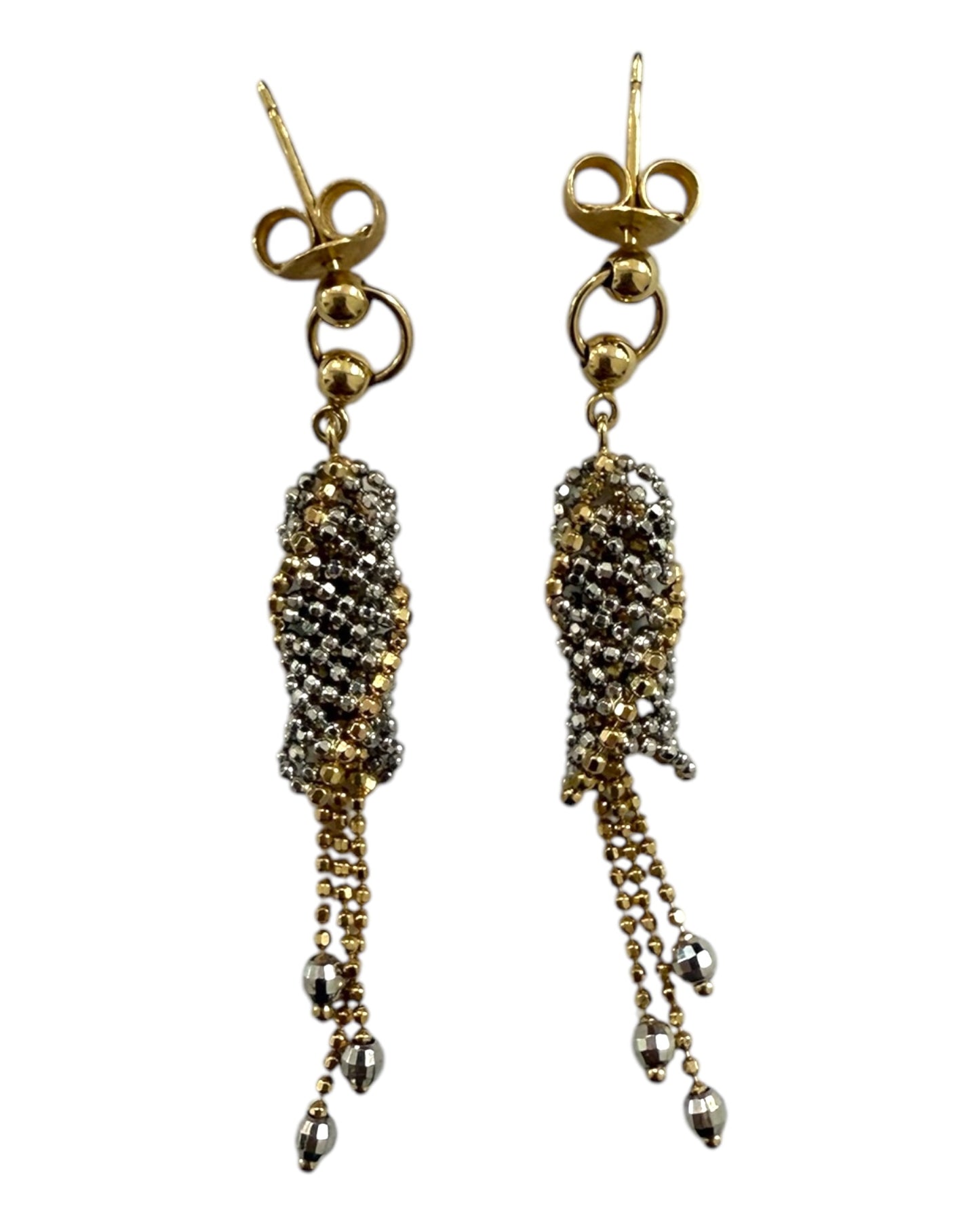 Vintage Gold and Silver Dangly Earrings