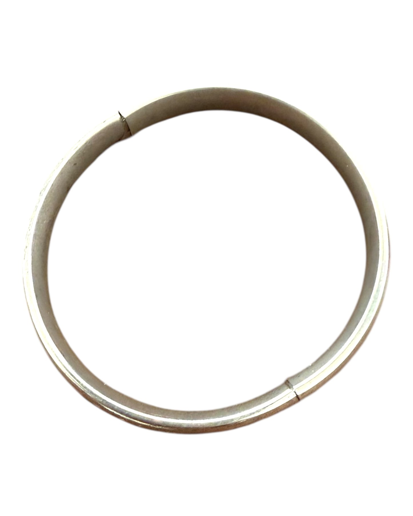 Vintage Etched Flower Silver Bangle