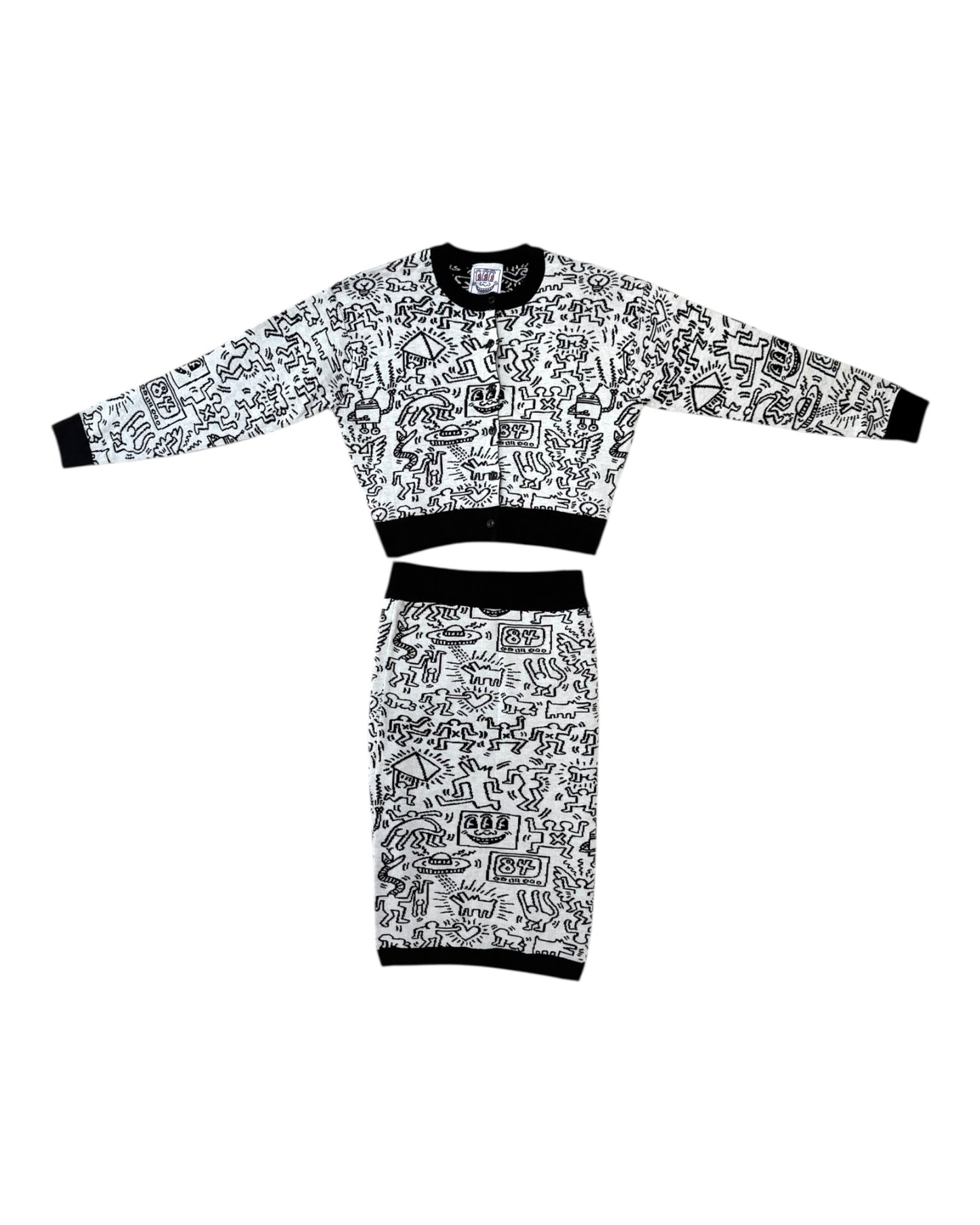 Pre-Loved Keith Haring X SLY Sweater Skirt Set