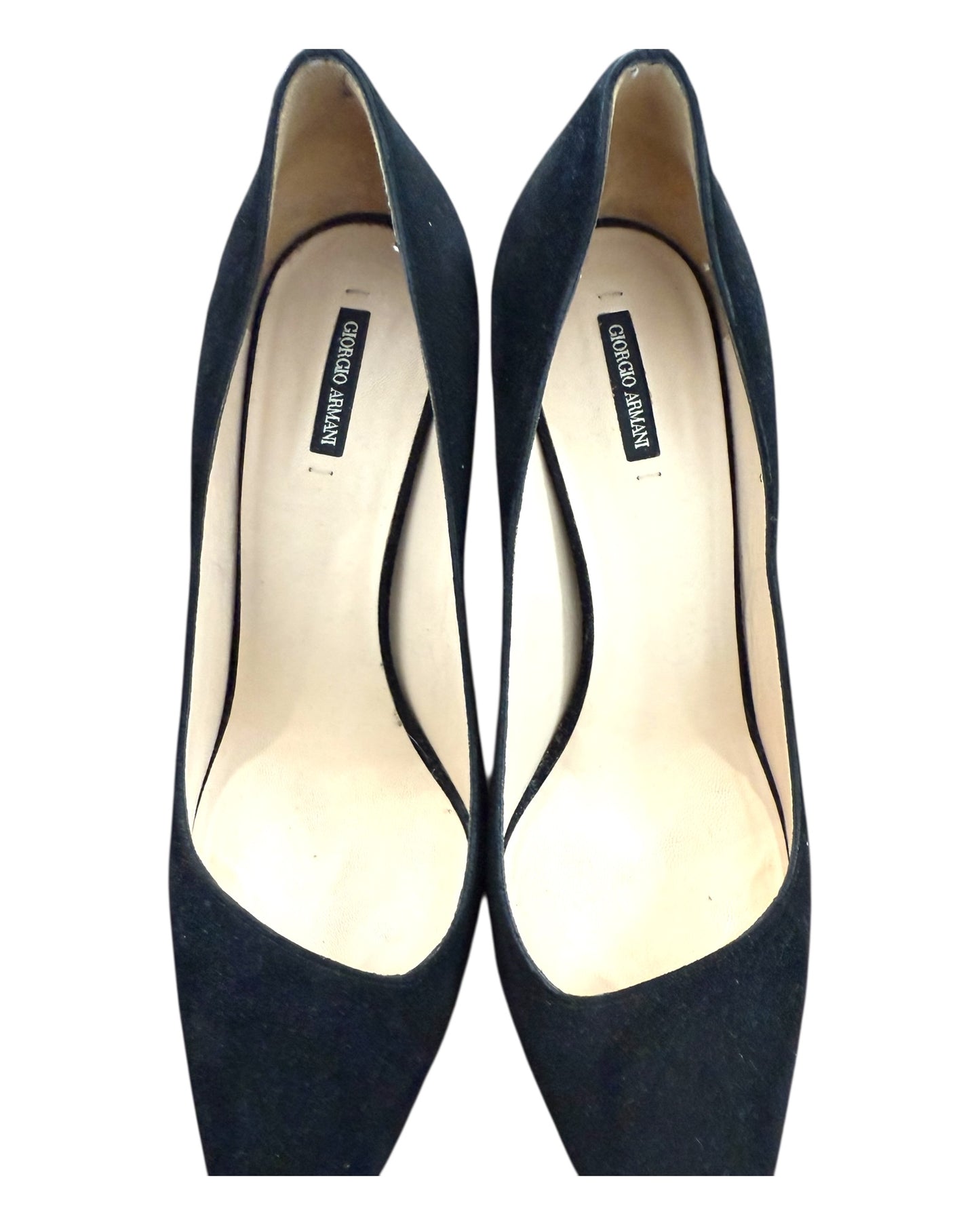 Vintage Giorgio Armani Black Suede Pumps