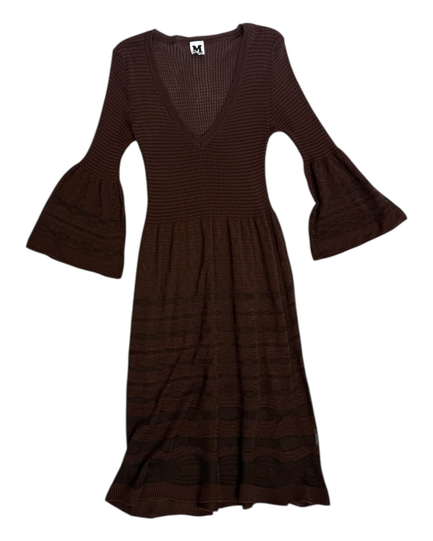 Vintage Missoni Brown Knit Dress