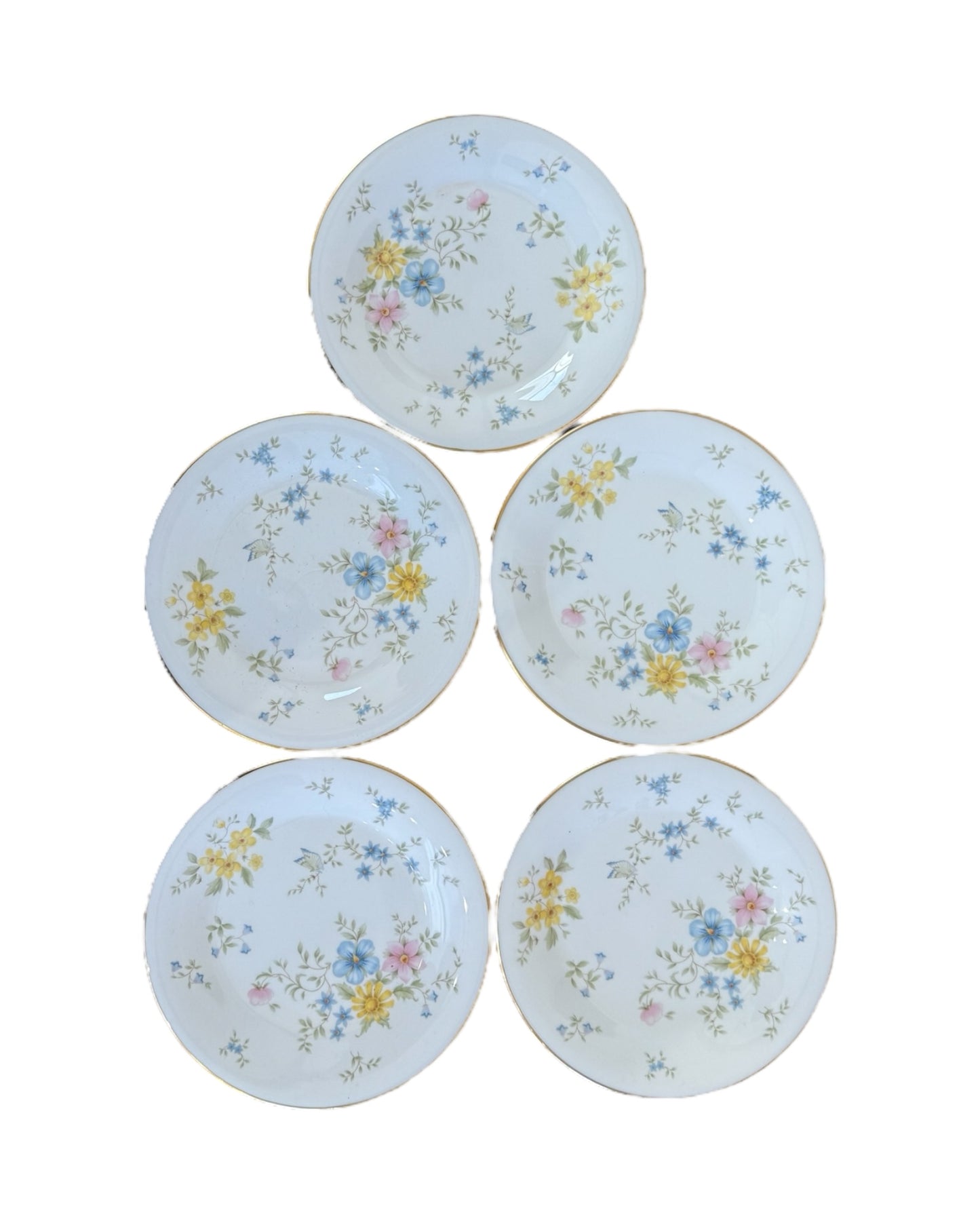 Vintage Set of 5 Royal Elegy Fine China Plates