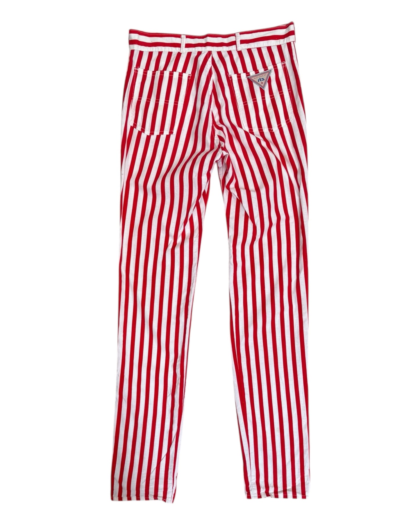 Vintage Red and White Stripe Jeans