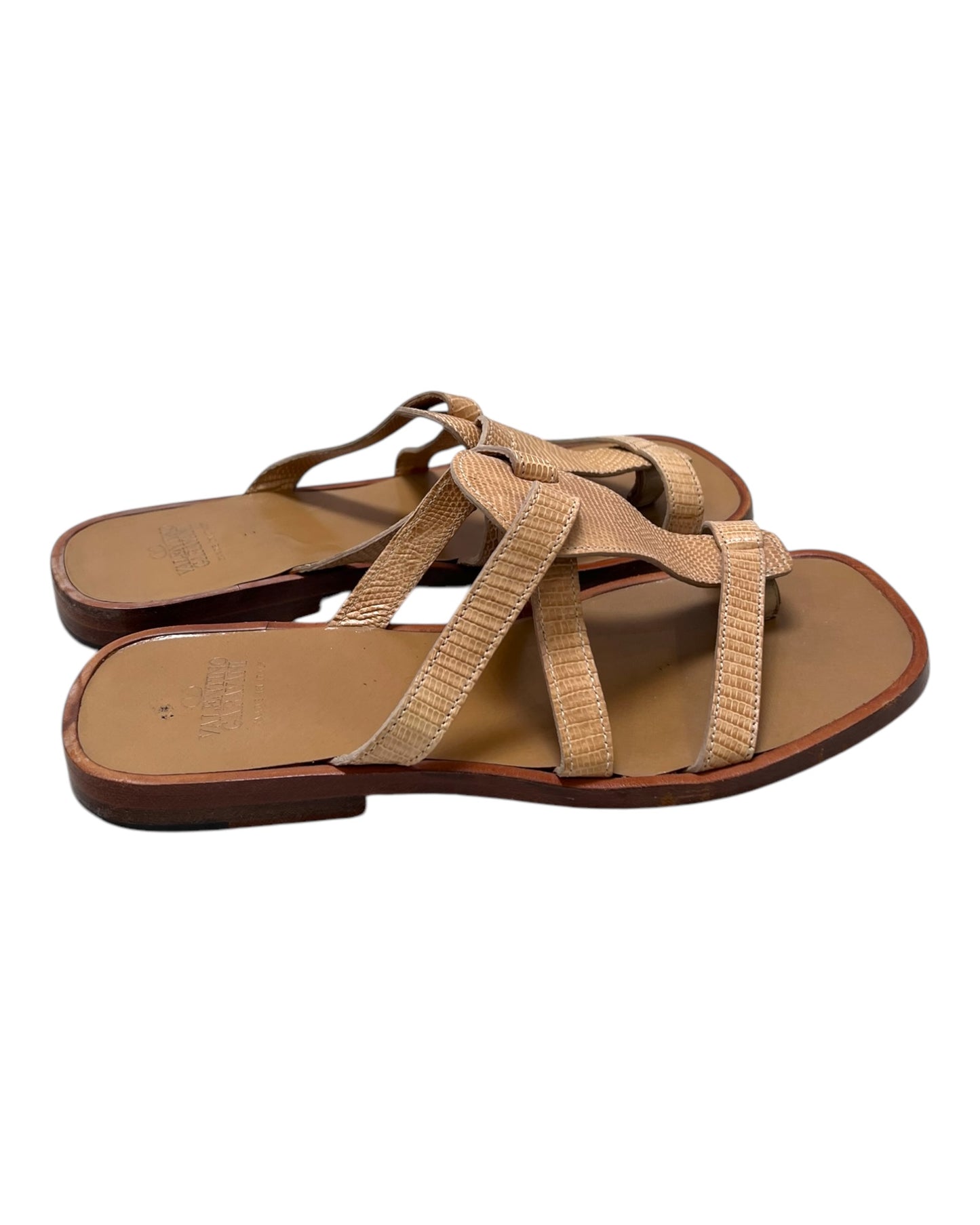 Vintage Valentino Lizard Leather Slides