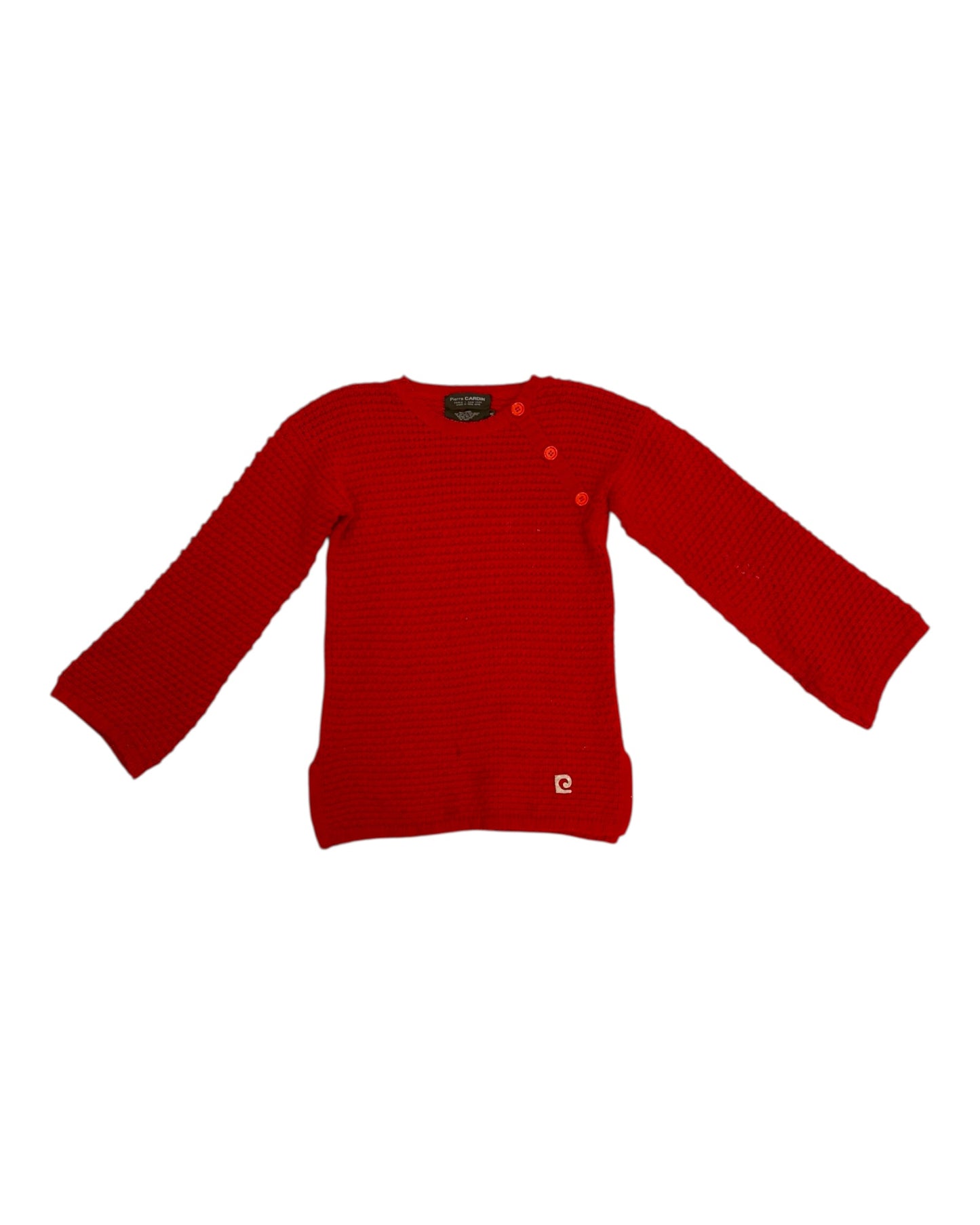 Vintage 1980s Pierre Cardin Red Wool Sweater