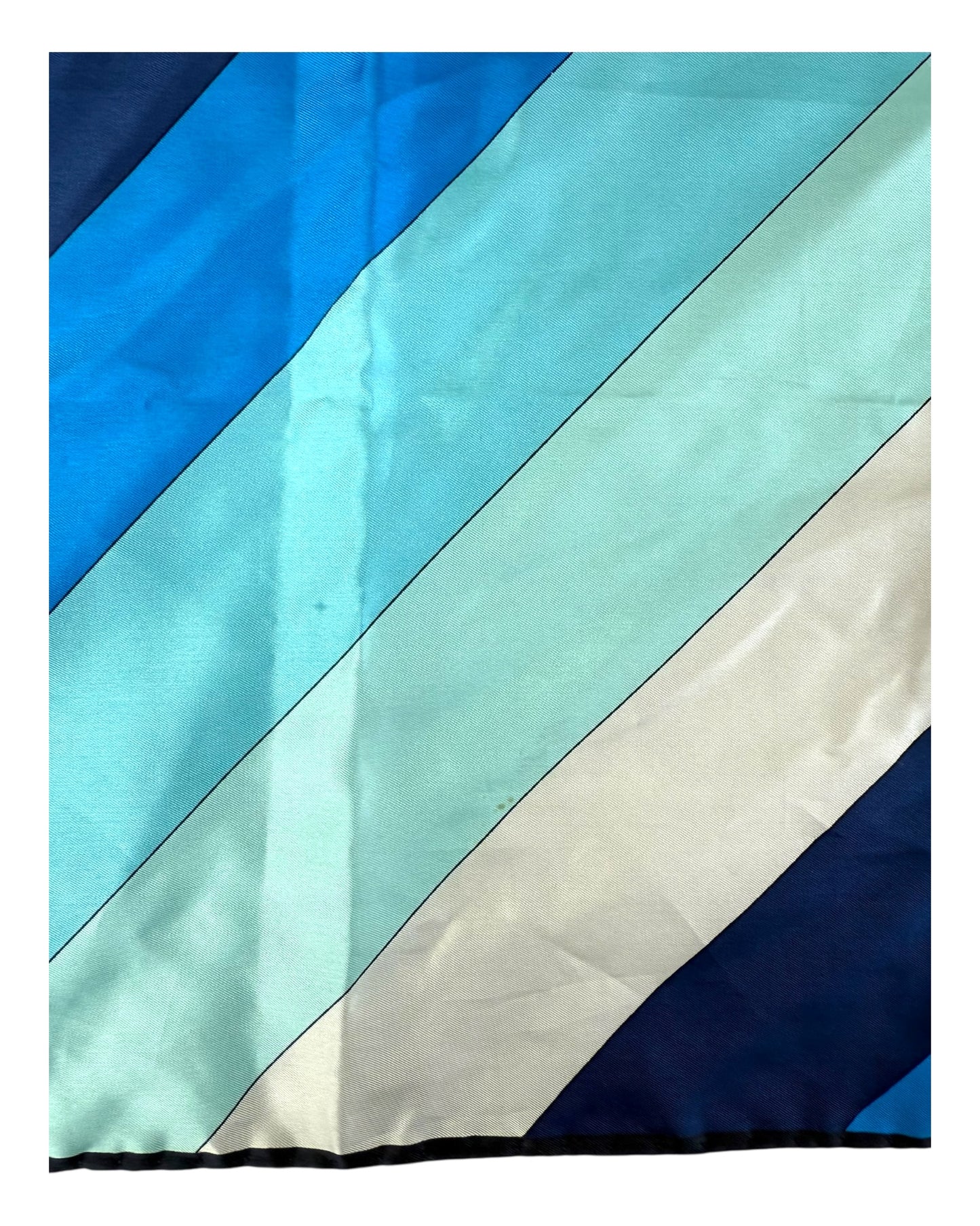 Vintage Pierre Balmain Blue Silk Scarf